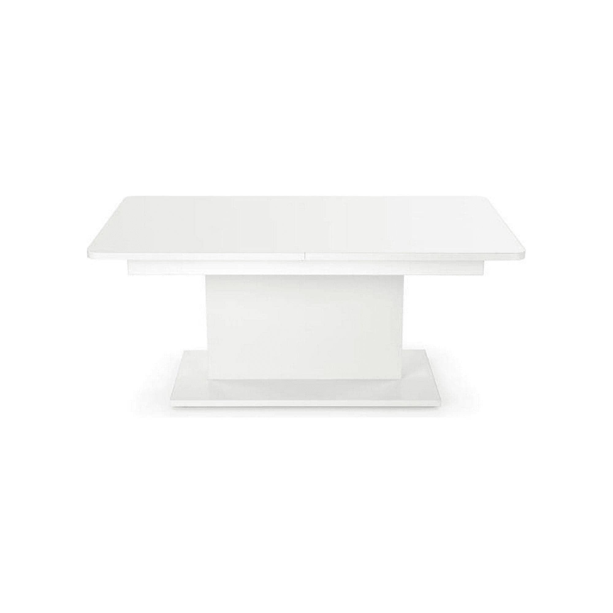 Masa extensibila BUSETTI, alb mat, PAL, 126/167x70x56/74 cm