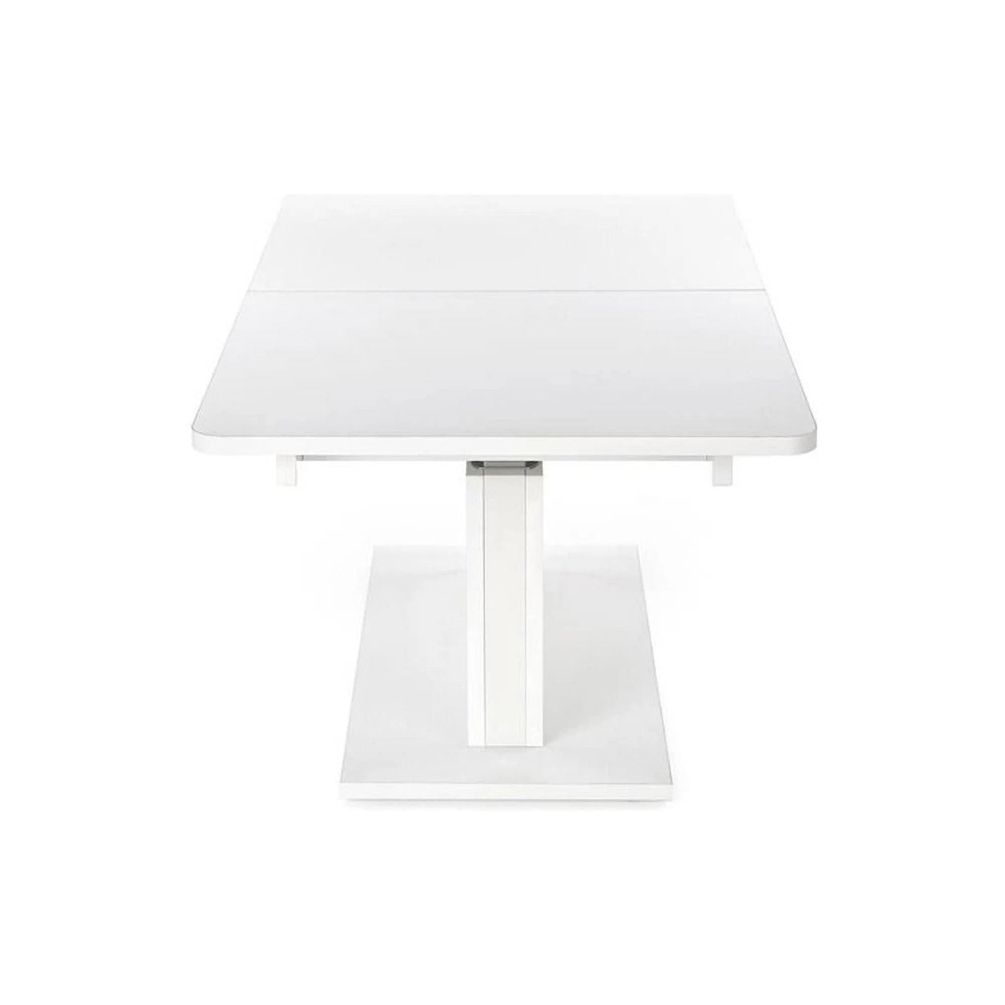 Masa extensibila BUSETTI, alb mat, PAL, 126/167x70x56/74 cm