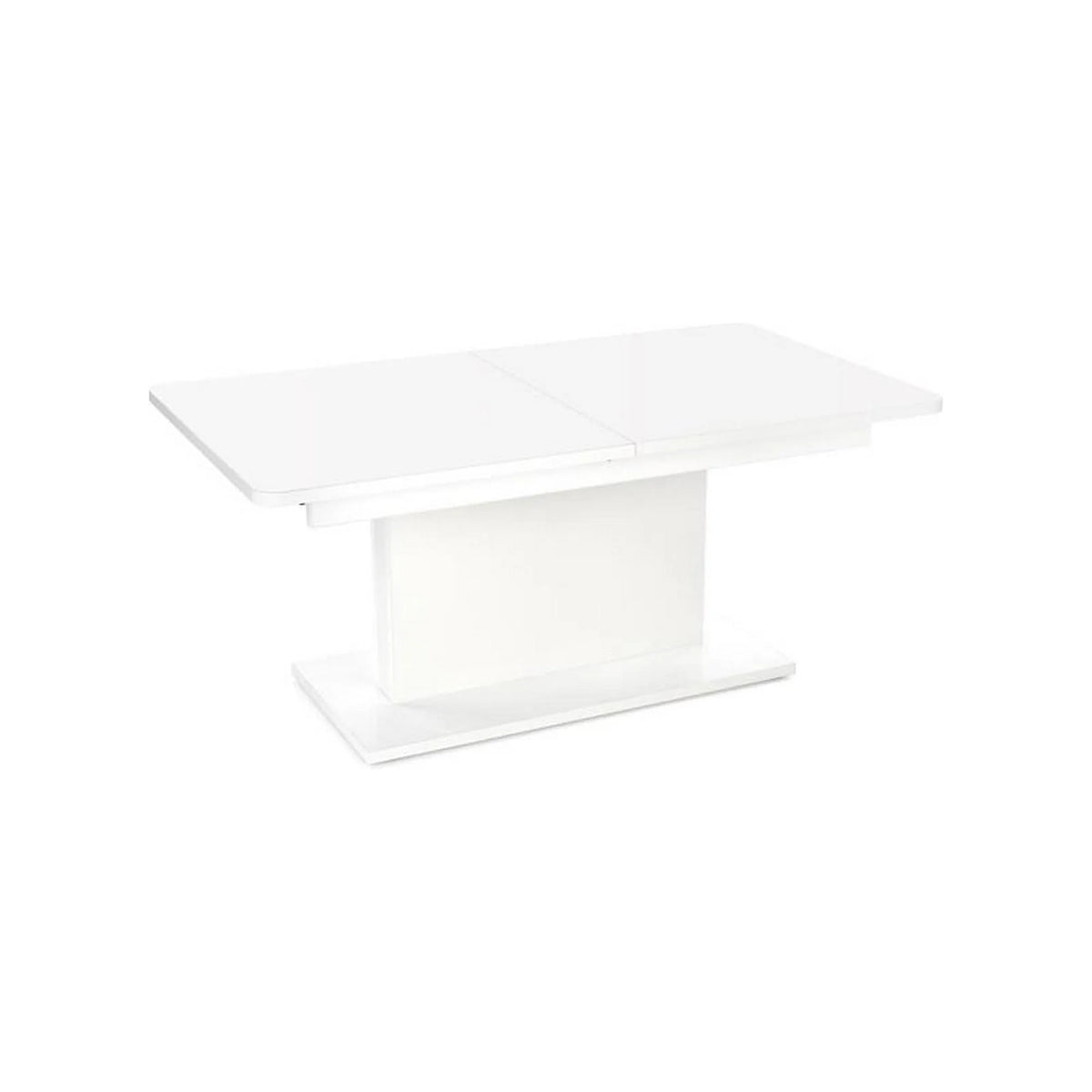 Masa extensibila BUSETTI, alb mat, PAL, 126/167x70x56/74 cm