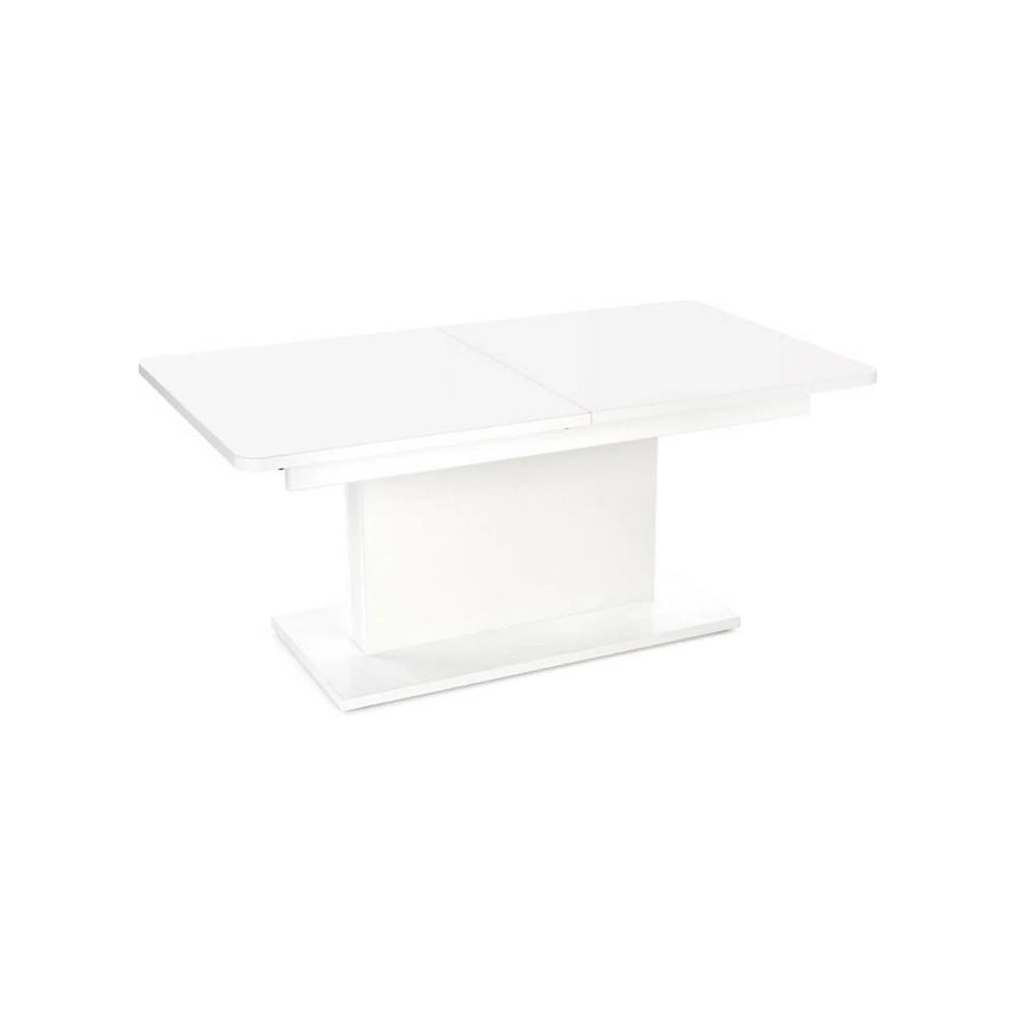 Masa extensibila BUSETTI, alb mat, PAL, 126/167x70x56/74 cm