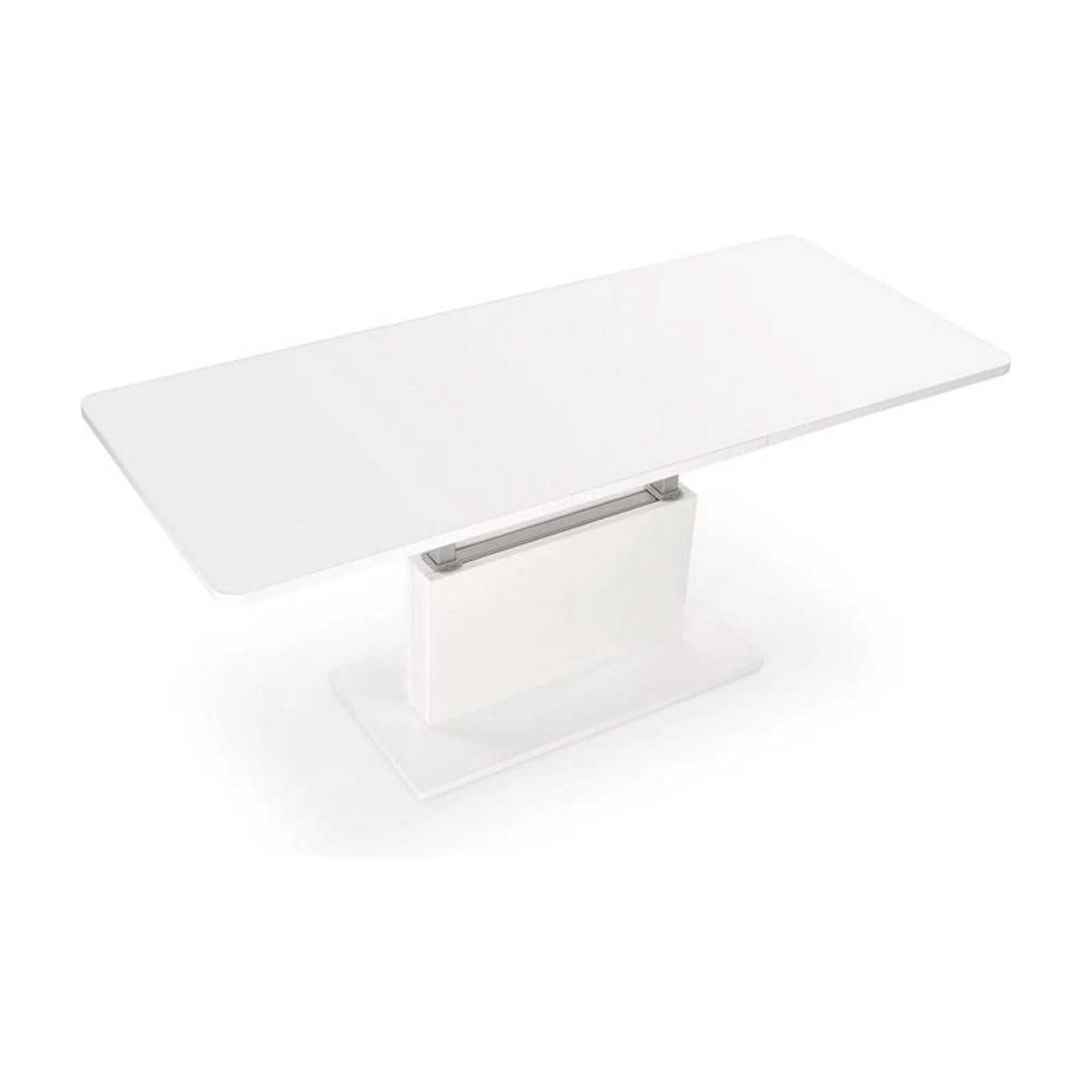 Masa extensibila BUSETTI, alb mat, PAL, 126/167x70x56/74 cm