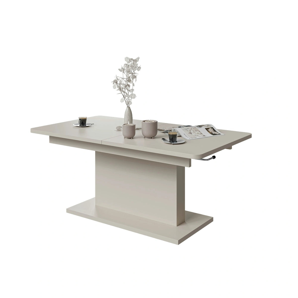 Masa extensibila BUSETTI, casmir, PAL laminat, 126/167x70x56/74 cm