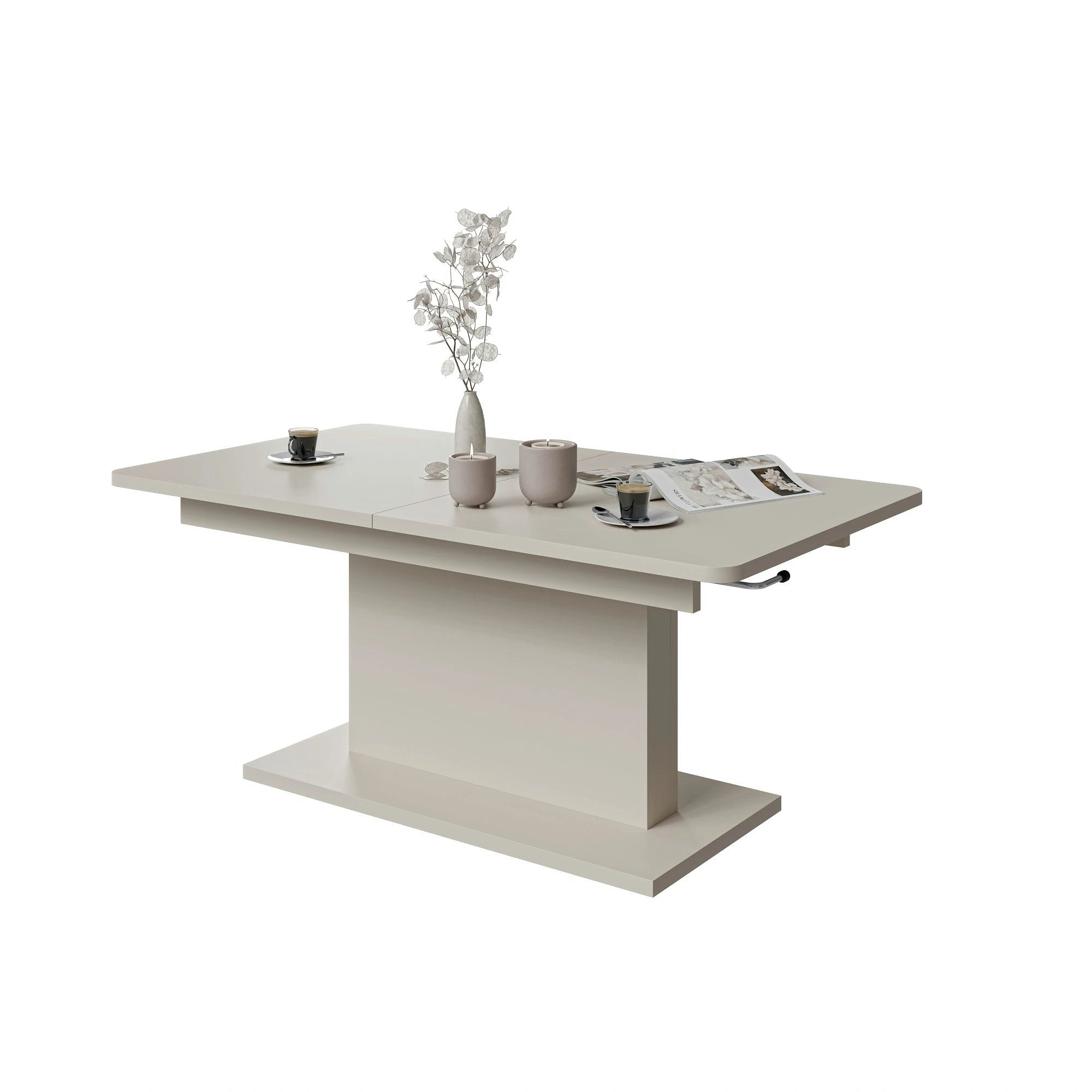 Masa extensibila BUSETTI, casmir, PAL laminat, 126/167x70x56/74 cm