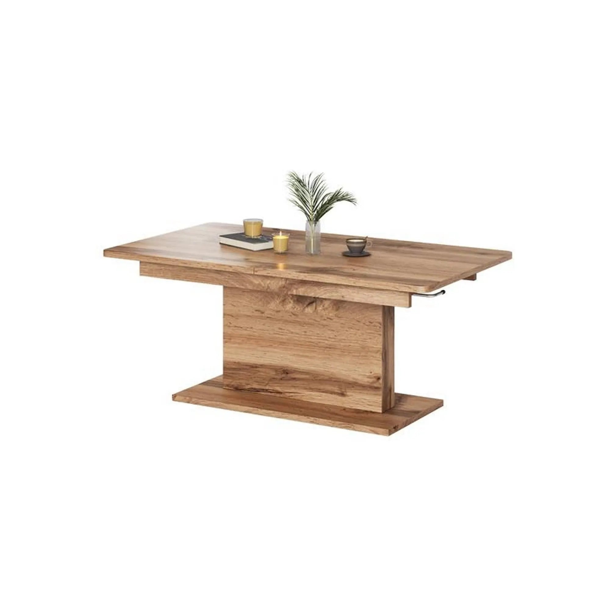 Masa extensibila BUSETTI, stejar wotan, PAL, 126/167x70x56/74 cm