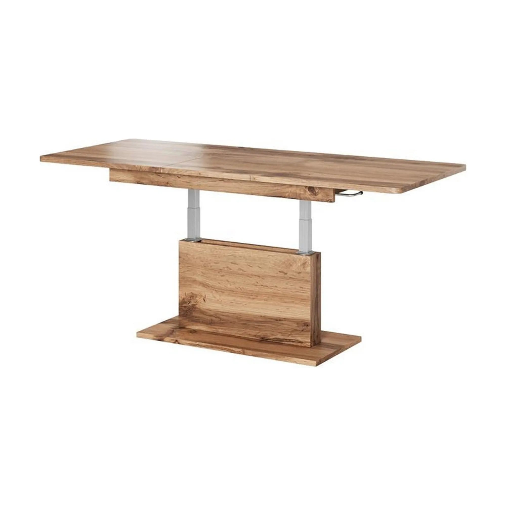 Masa extensibila BUSETTI, stejar wotan, PAL, 126/167x70x56/74 cm