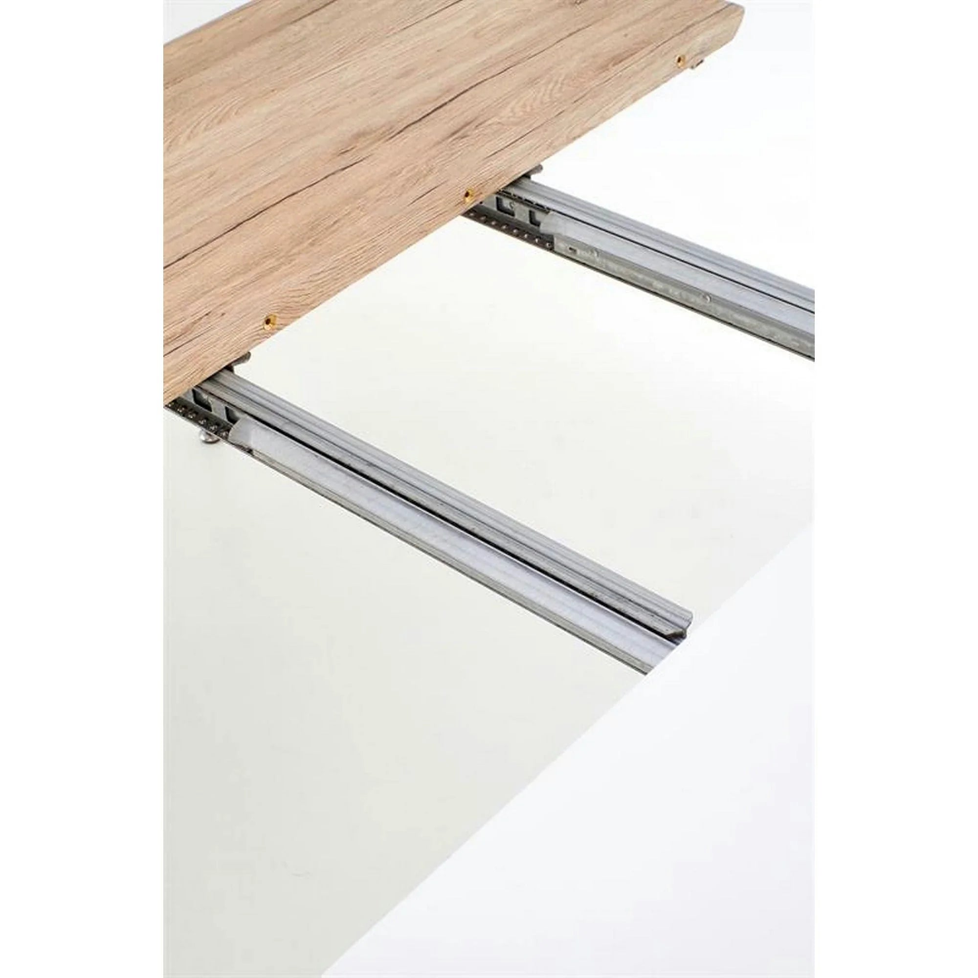 Masa extensibila CALIBER, alb/stejar, 160/200x90x76 cm