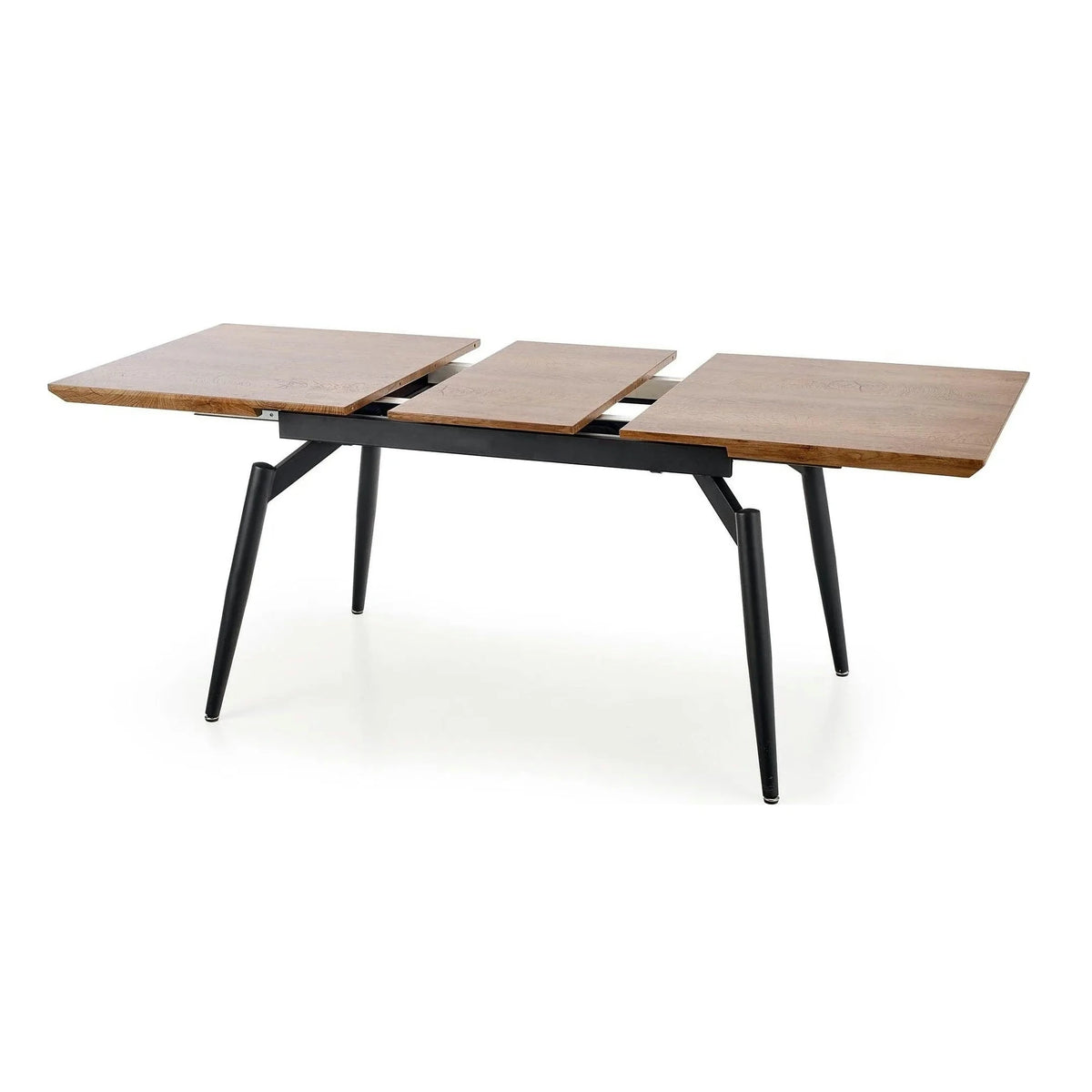 Masa extensibila CAMBELL, negru/stejar, 140/180x80x74 cm