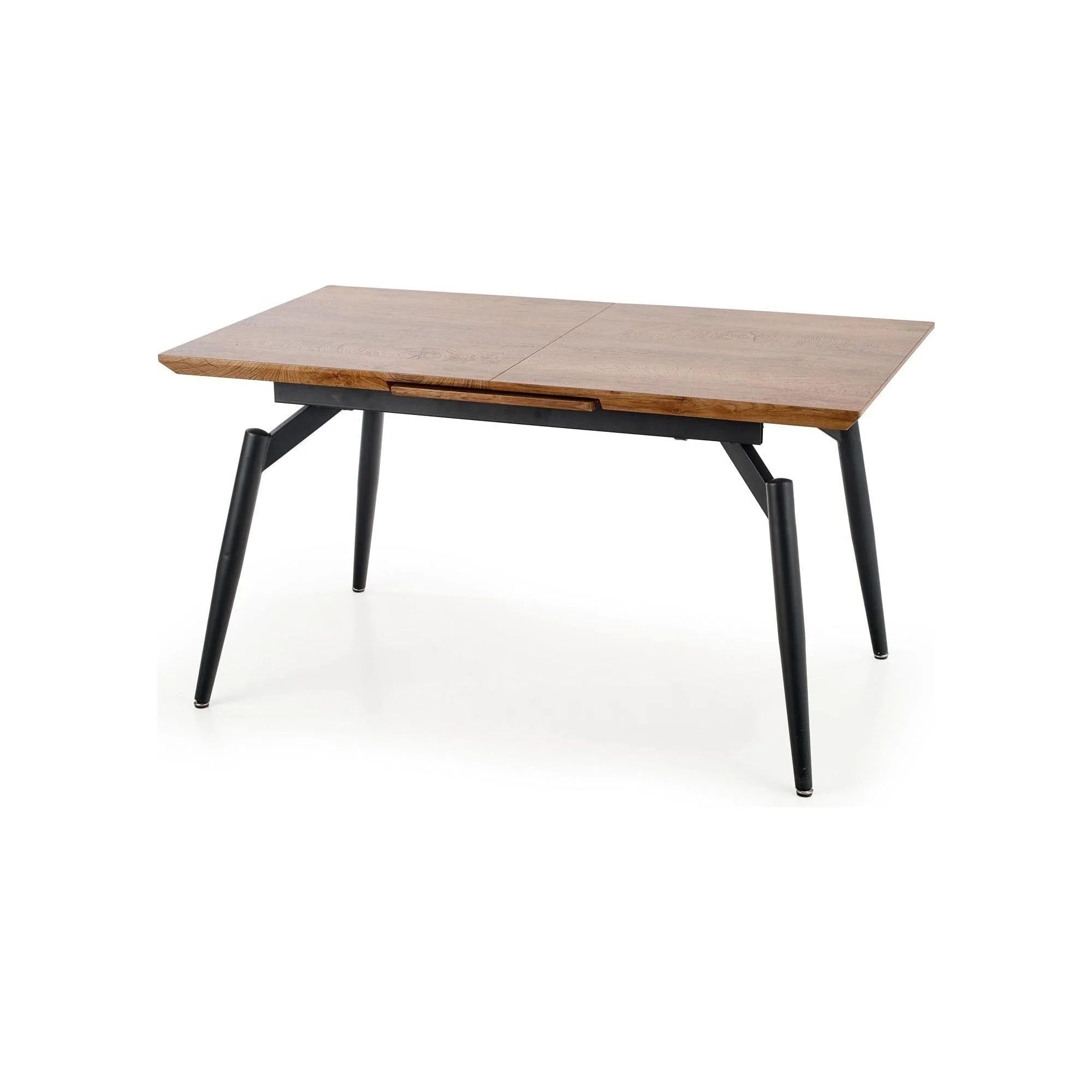 Masa extensibila CAMBELL, negru/stejar, 140/180x80x74 cm