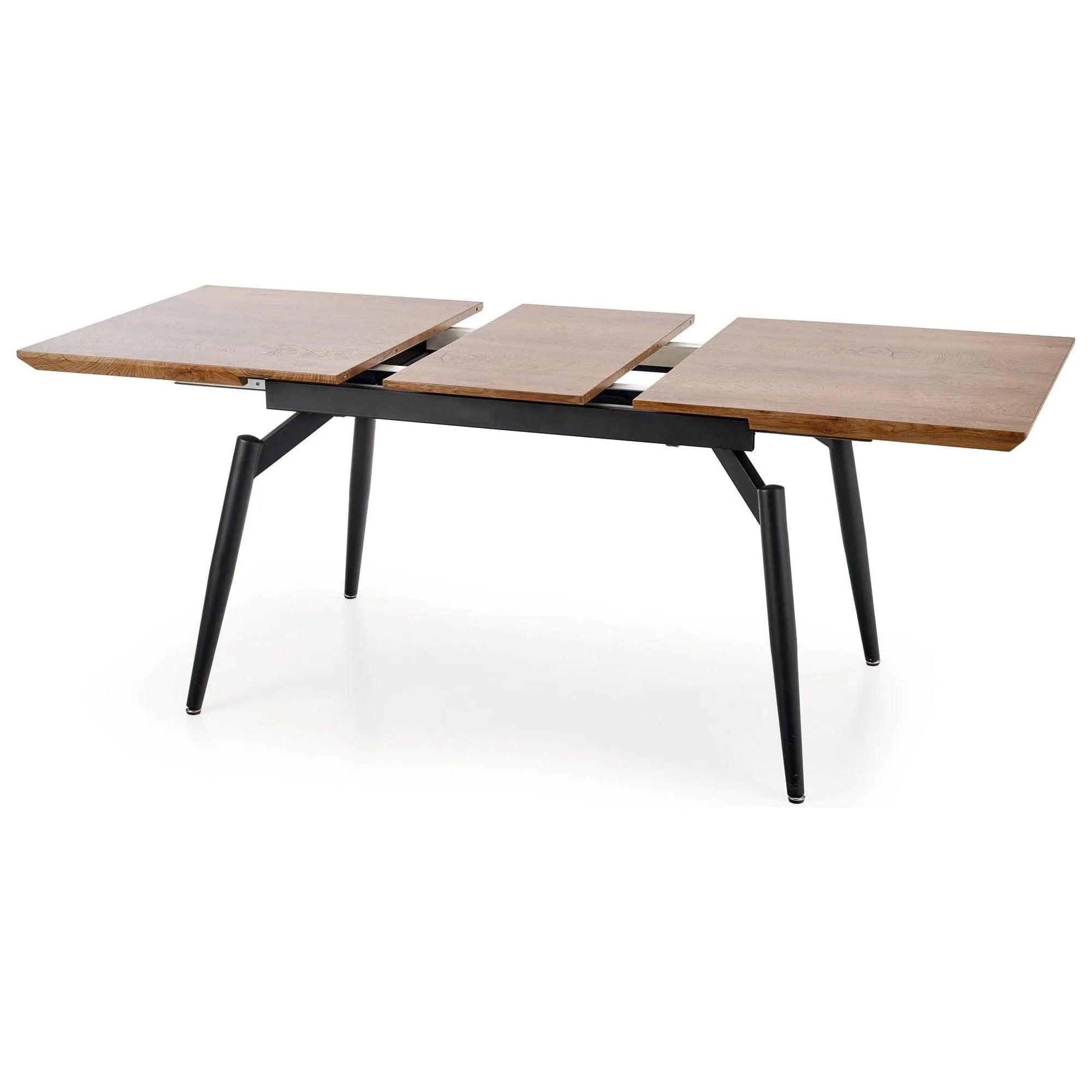 Masa extensibila CAMBELL, negru/stejar, 140/180x80x74 cm