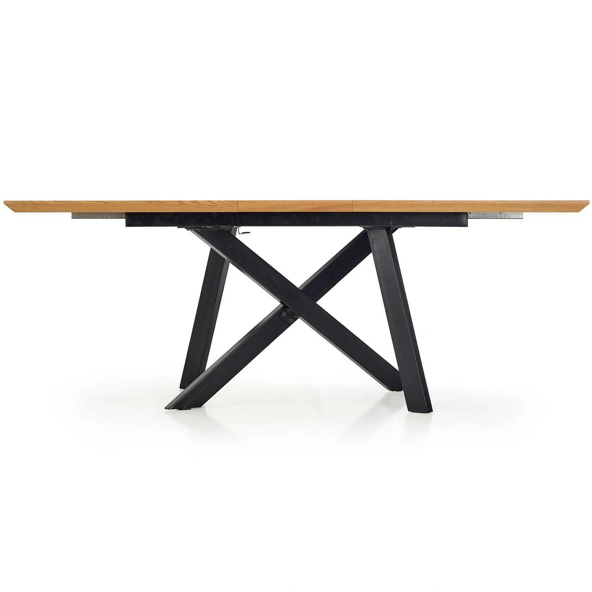 Masa extensibila Capital, stejar auriu/negru, 160/200x90x76 cm