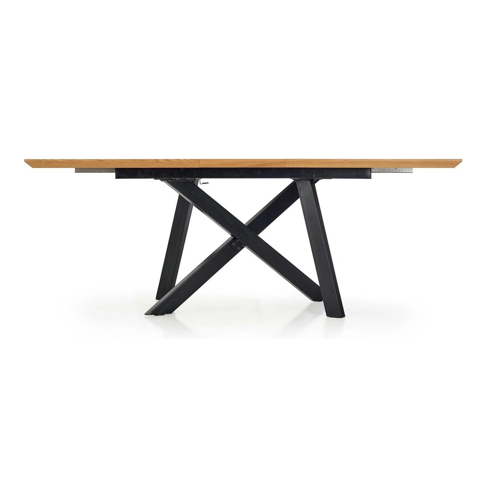 Masa extensibila Capital, stejar auriu/negru, 160/200x90x76 cm