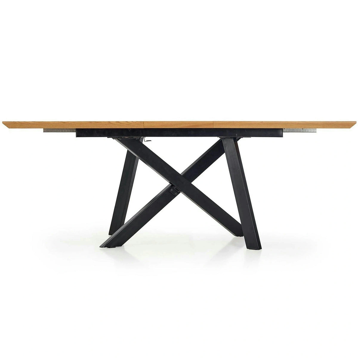 Masa extensibila CAPITAL, stejar auriu/negru, 180/240x90x76 cm