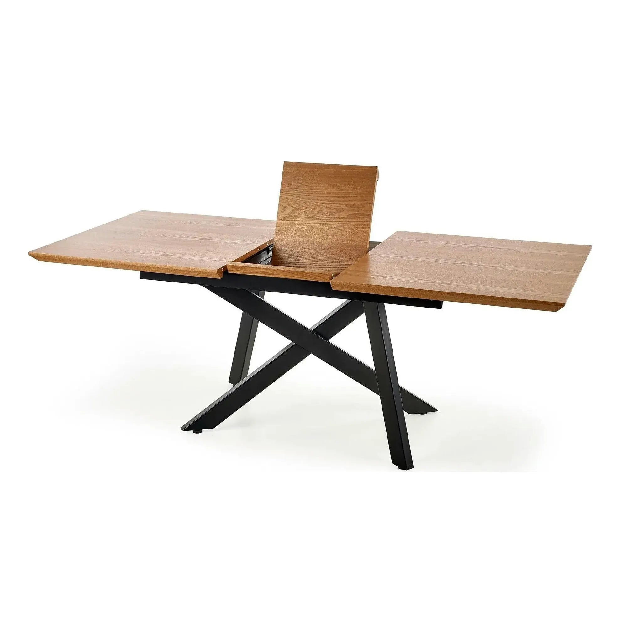 Masa extensibila CAPITAL, stejar auriu/negru, 180/240x90x76 cm