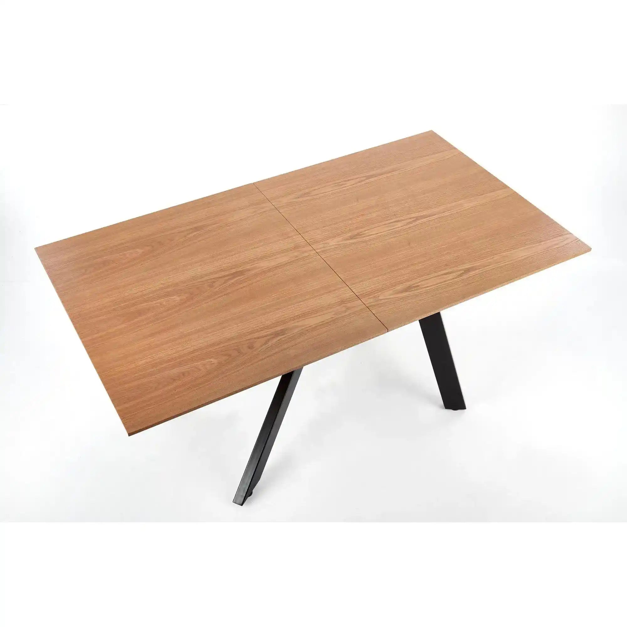 Masa extensibila CAPITAL, stejar auriu/negru, 180/240x90x76 cm