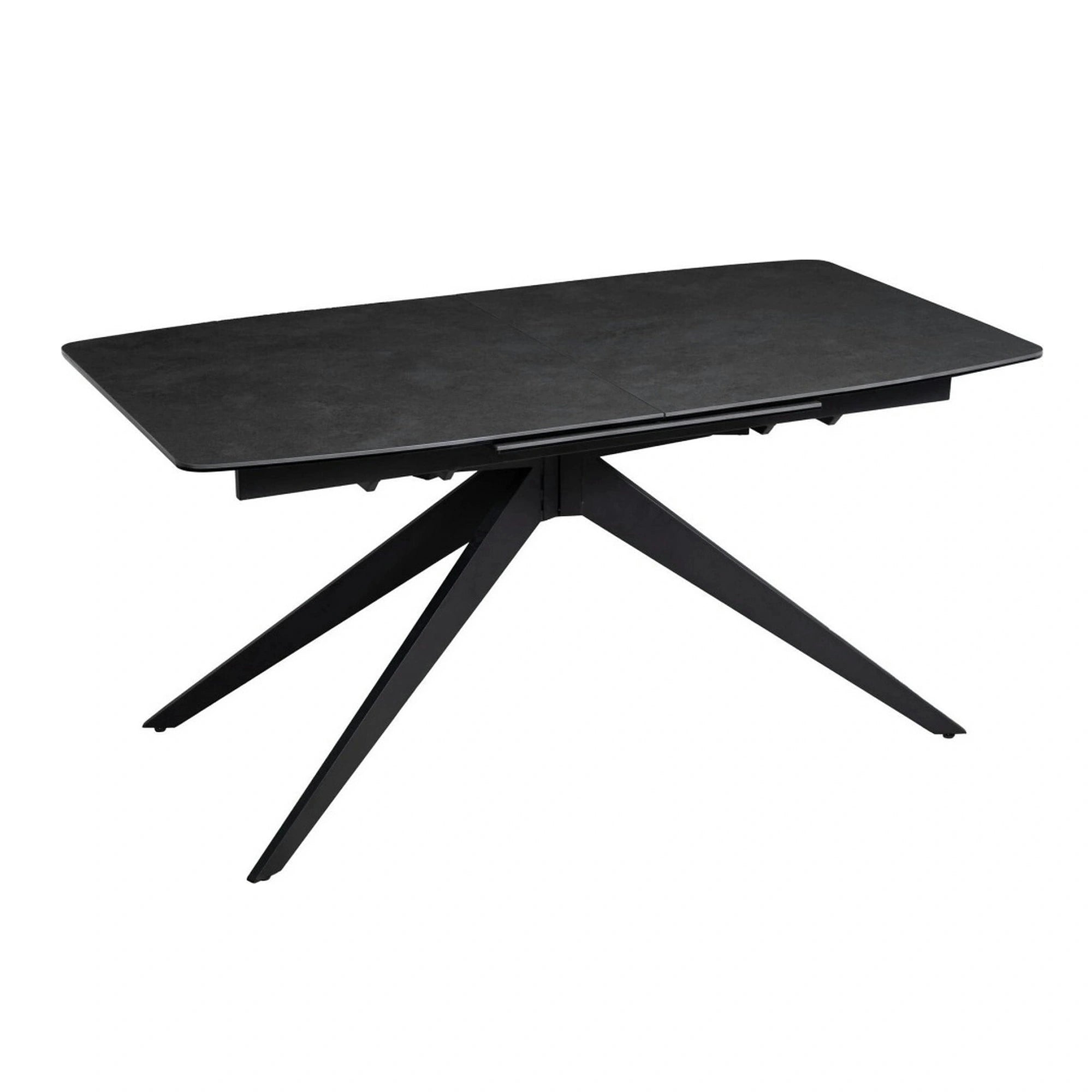 Masa extensibila COSMO, negru, sticla/ceramica/metal, 180/240x90x76 cm