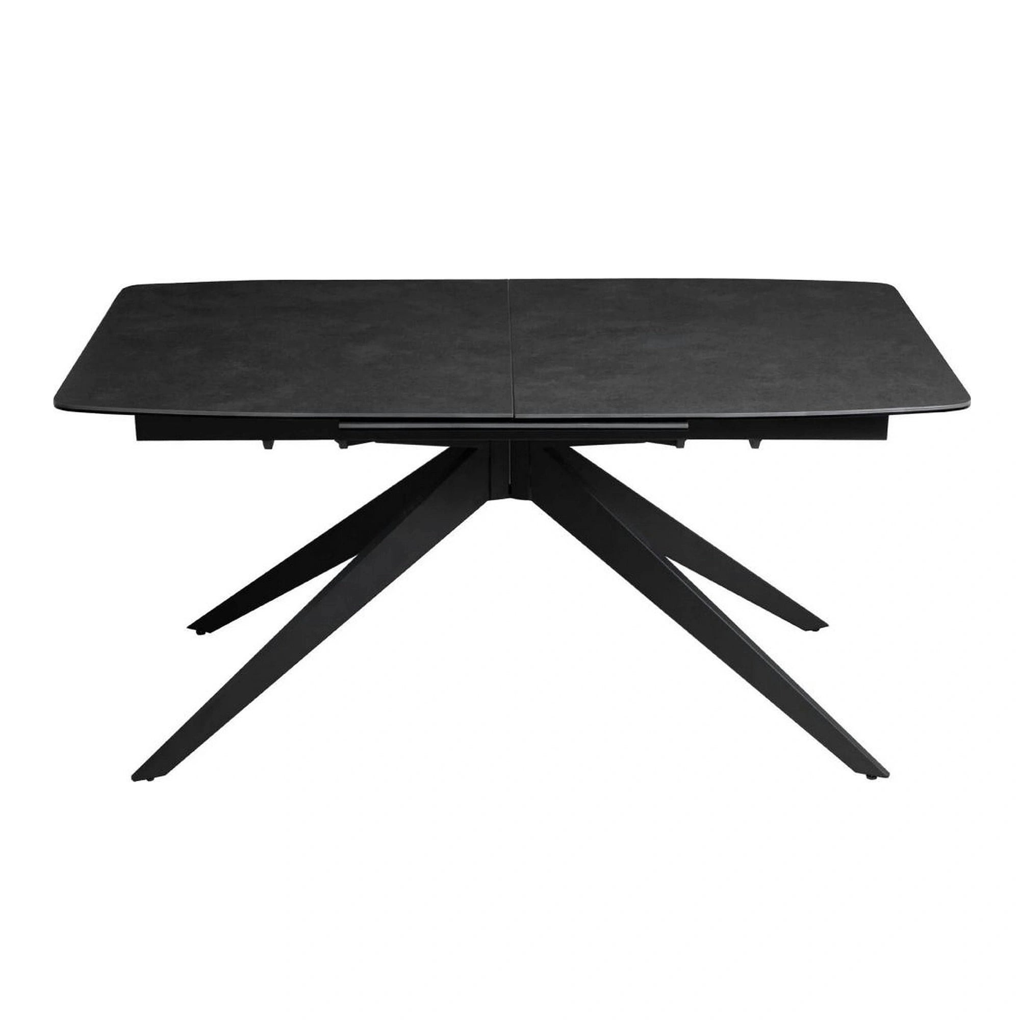 Masa extensibila COSMO, negru, sticla/ceramica/metal, 180/240x90x76 cm