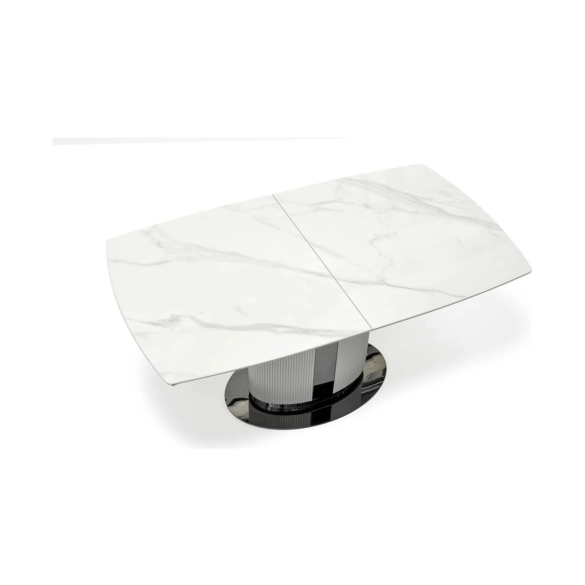 Masa extensibila DANCAN, alb/gri, 160-220x90x76 cm