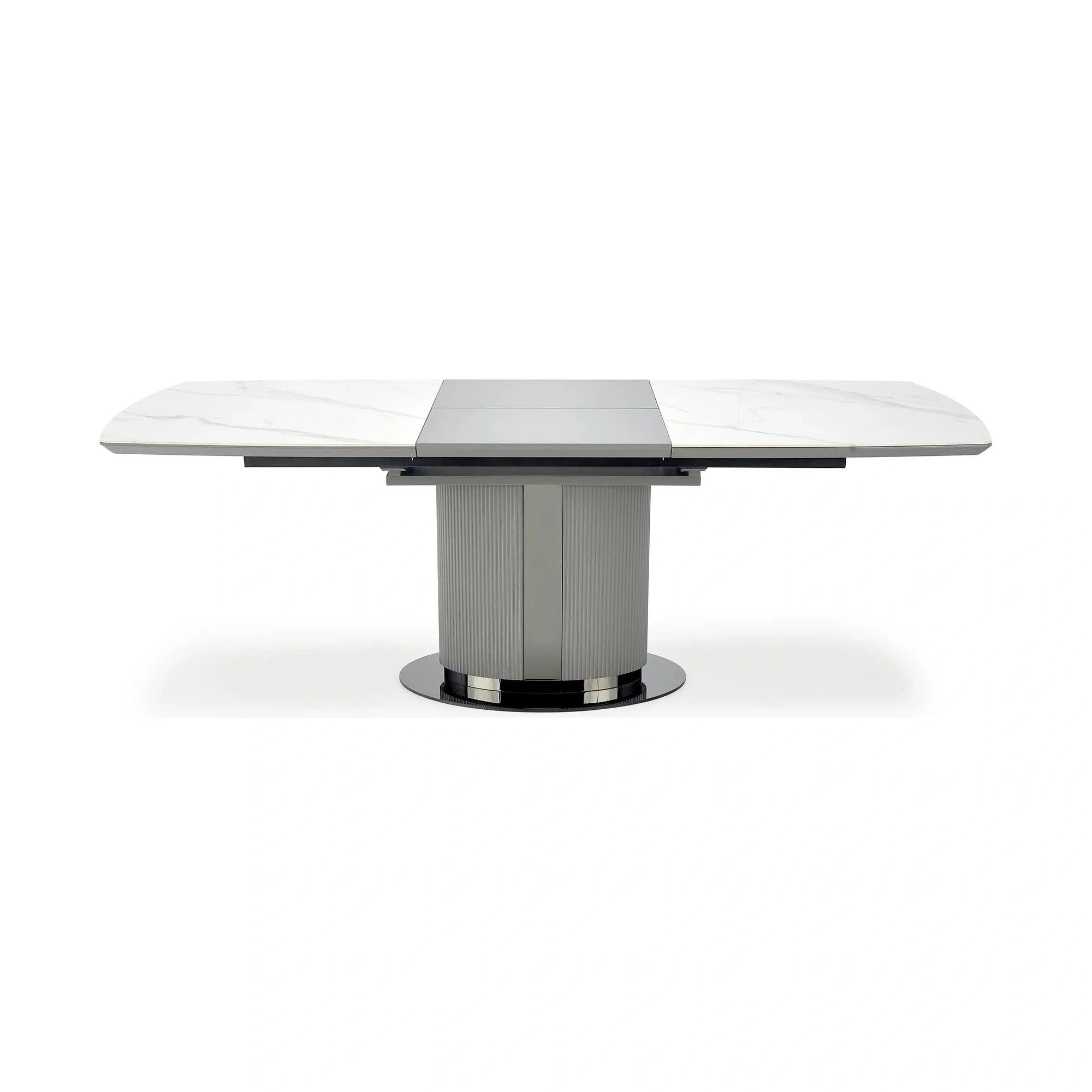 Masa extensibila DANCAN, alb/gri, 160-220x90x76 cm