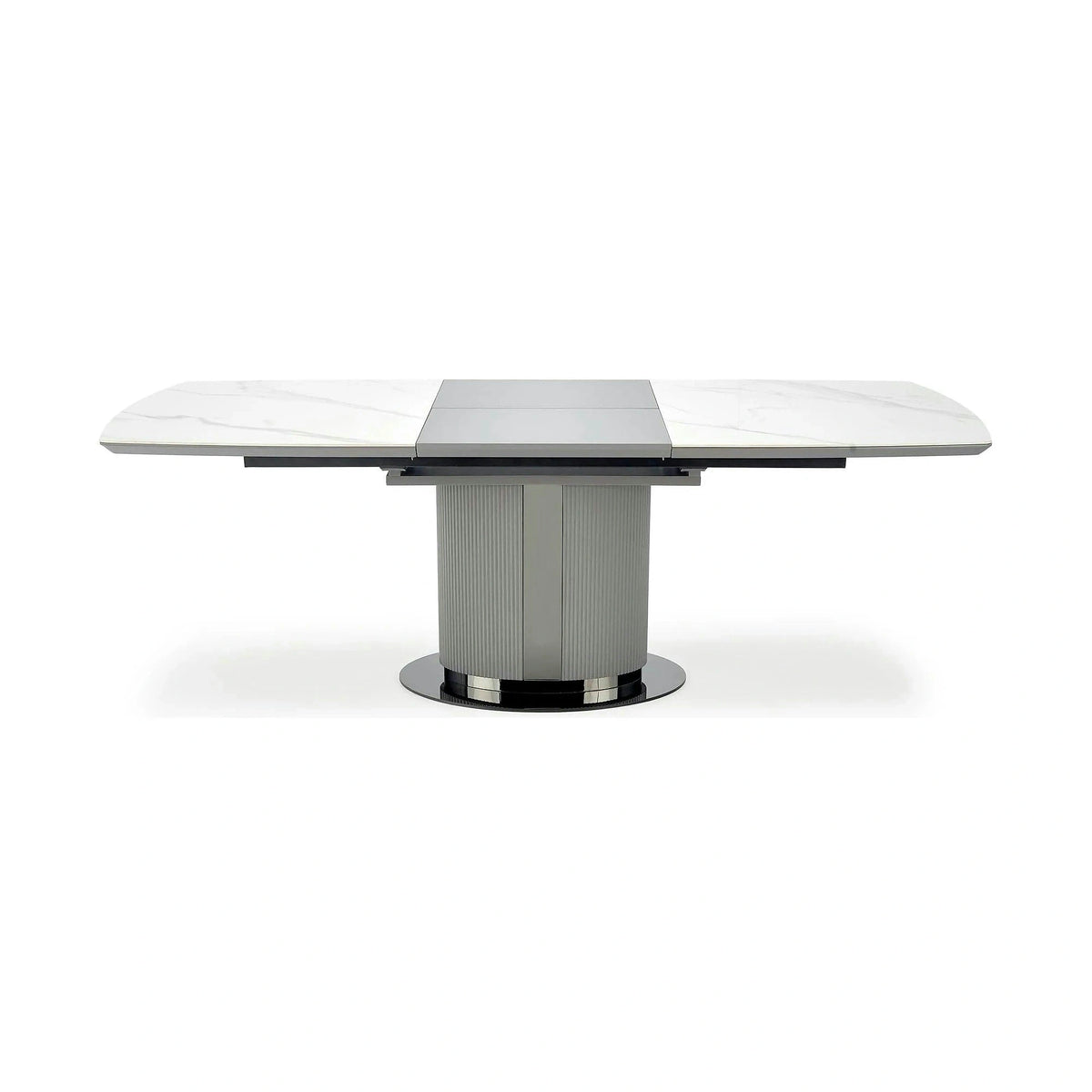 Masa extensibila DANCAN, alb/gri, 160-220x90x76 cm