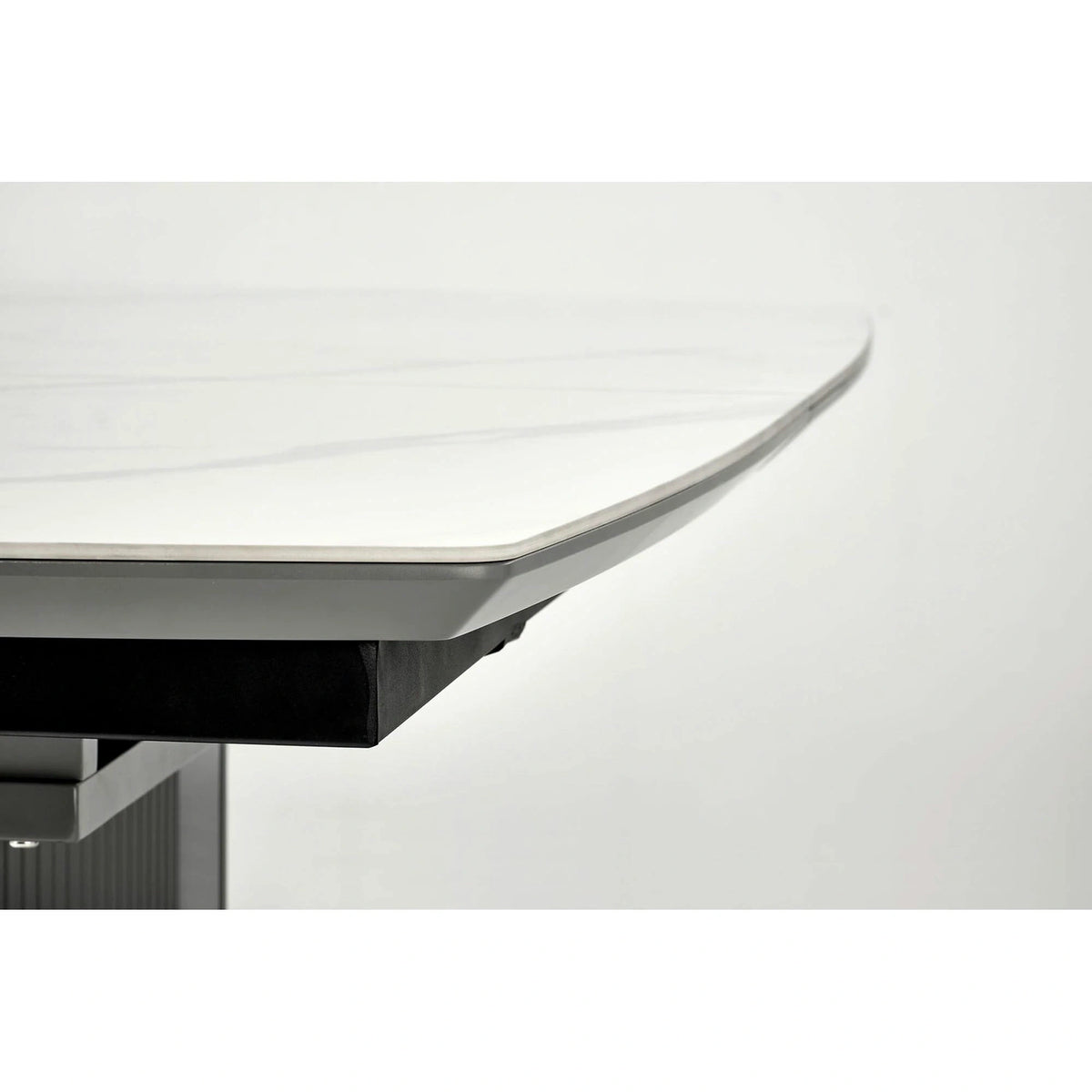 Masa extensibila DANCAN, alb/gri, 160-220x90x76 cm