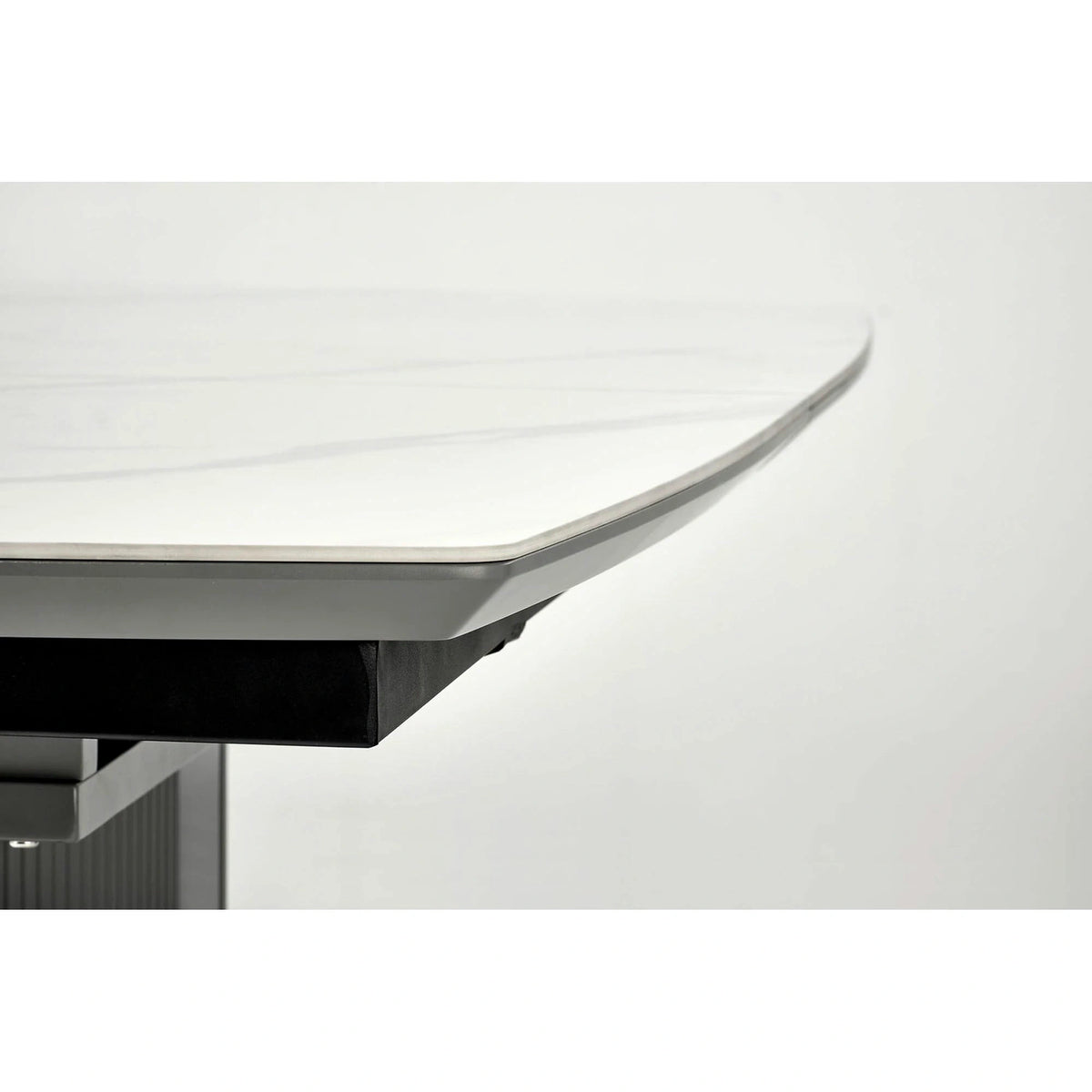 Masa extensibila DANCAN, alb/gri, 160-220x90x76 cm