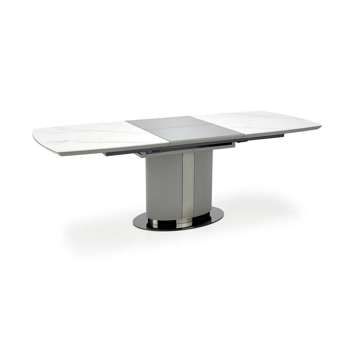 Masa extensibila DANCAN, alb/gri, 160-220x90x76 cm