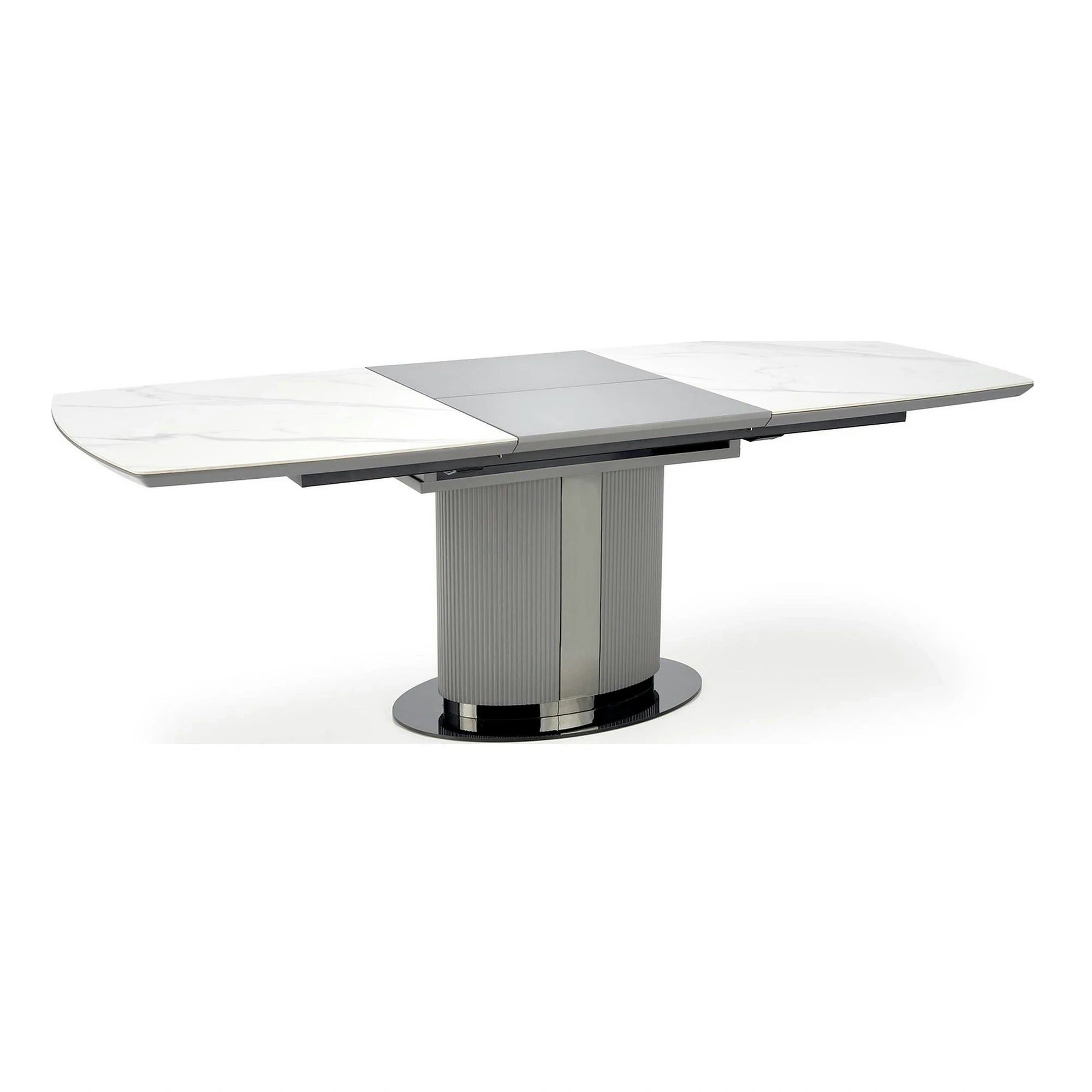 Masa extensibila DANCAN, alb/gri, 160-220x90x76 cm