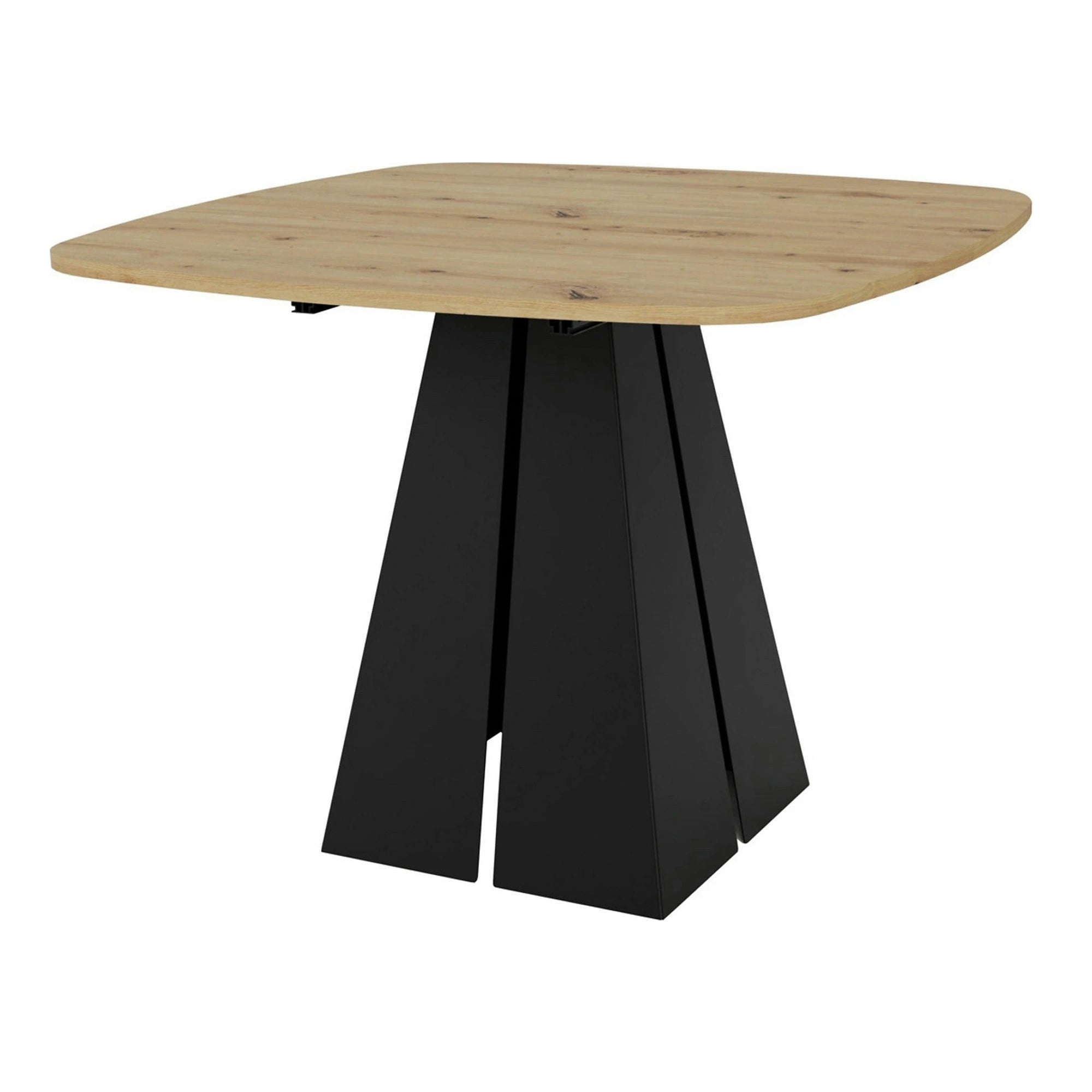 Masa extensibila DANGO, stejar artisan/negru, 100/176x100x76 cm