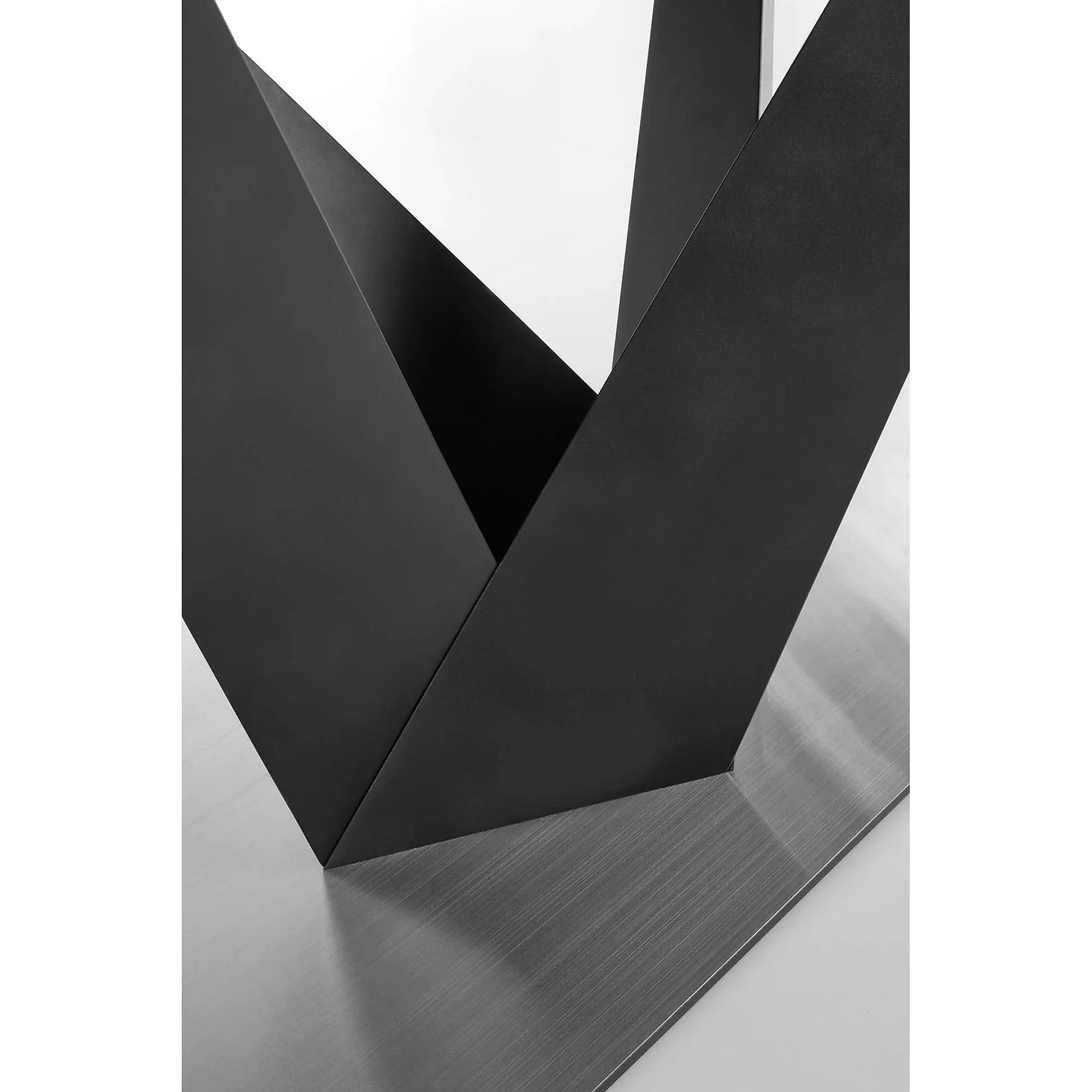 Masa extensibila din sticla/otel PATRIZIO, negru, 160/200x90x77 cm