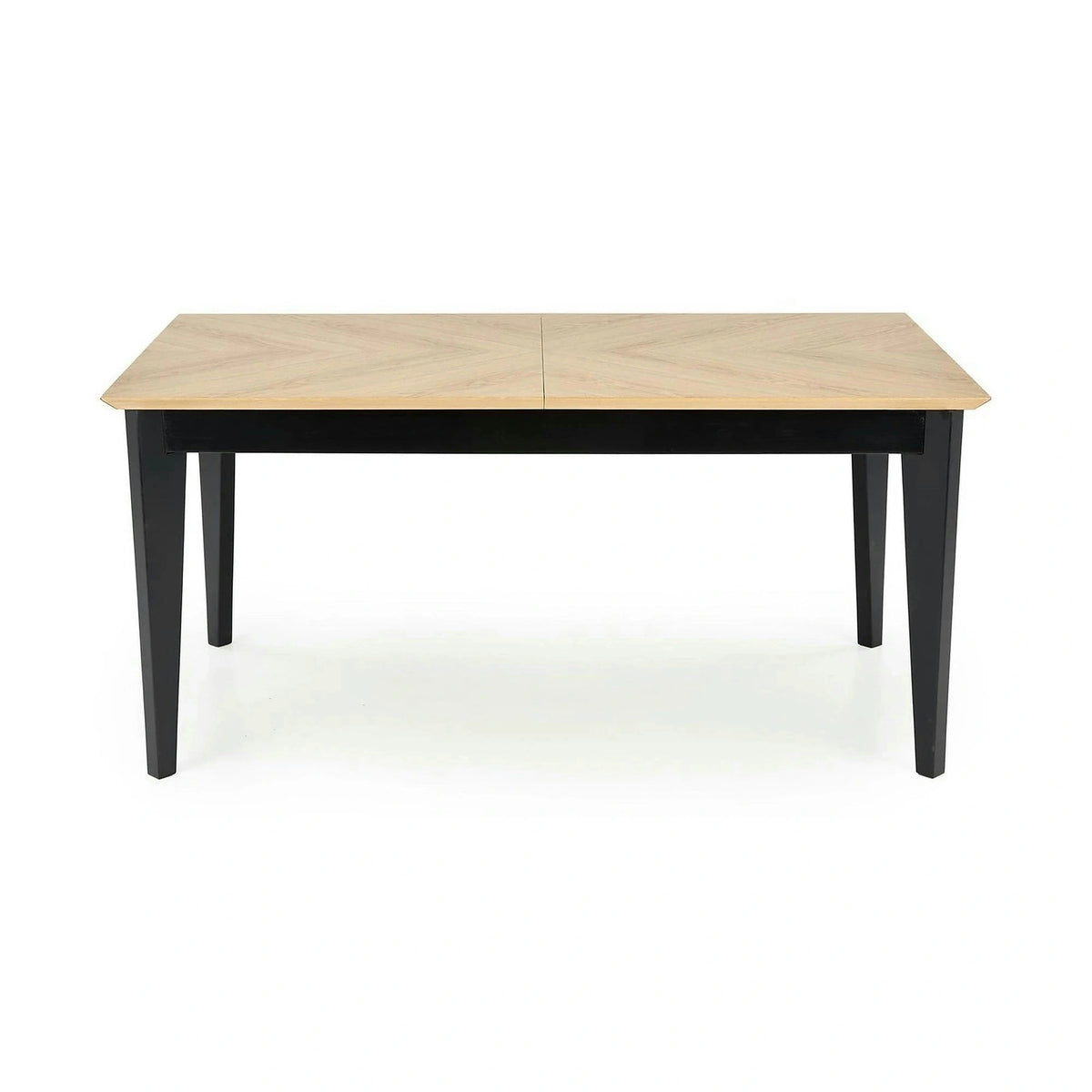 Masa extensibila EDMONDO, stejar/negru, PAL laminat/furnir, 160/240x90x75 cm