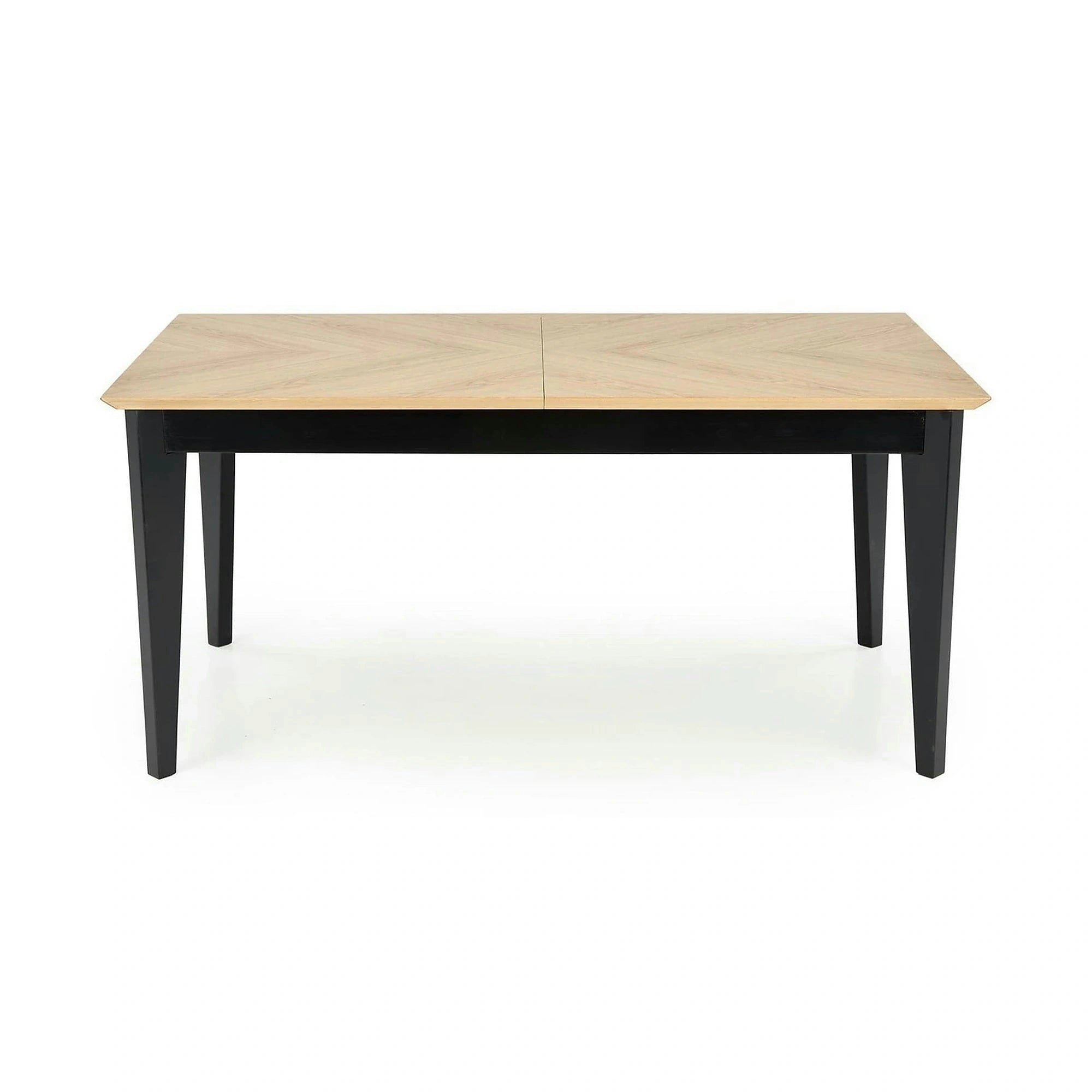 Masa extensibila EDMONDO, stejar/negru, PAL laminat/furnir, 160/240x90x75 cm