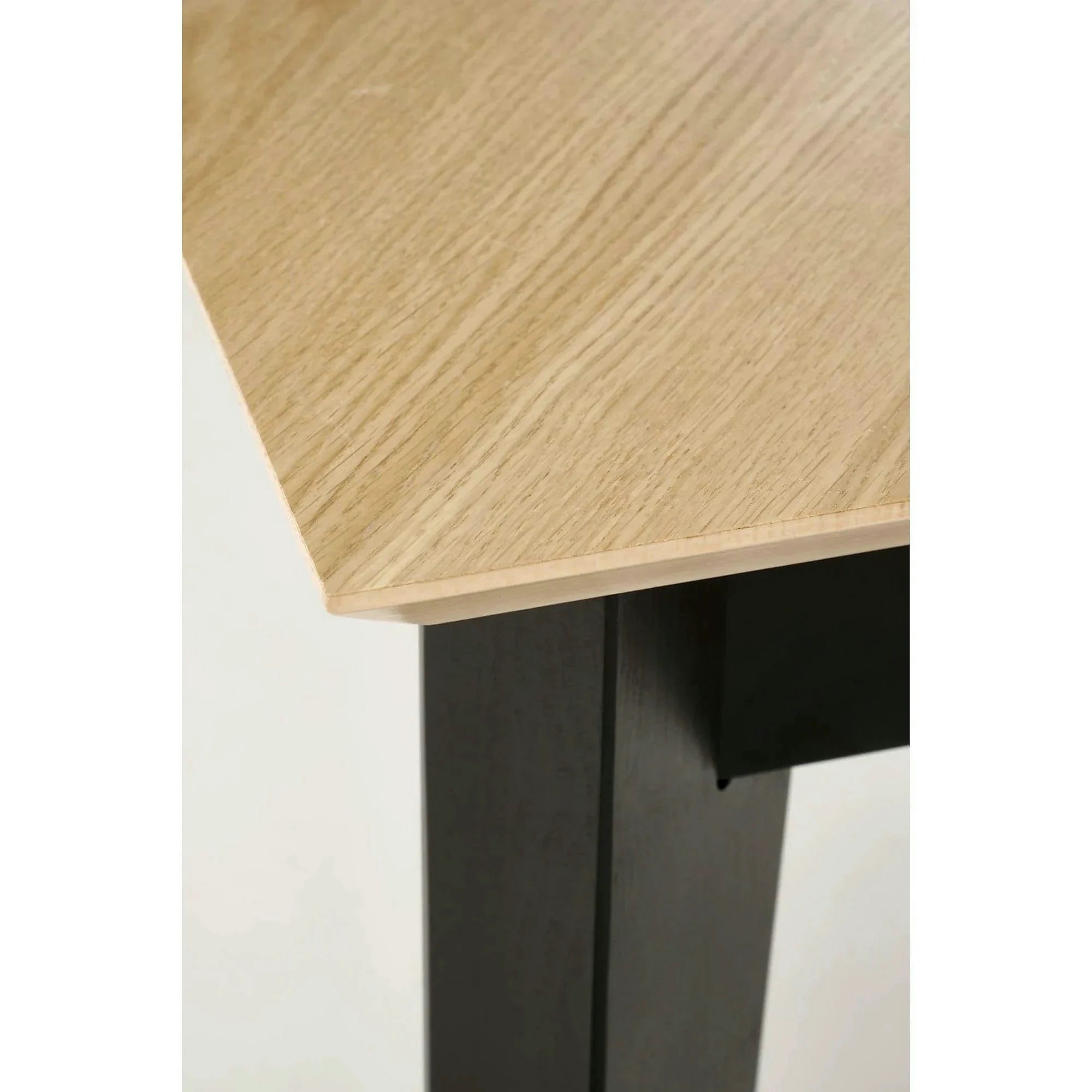 Masa extensibila EDMONDO, stejar/negru, PAL laminat/furnir, 160/240x90x75 cm