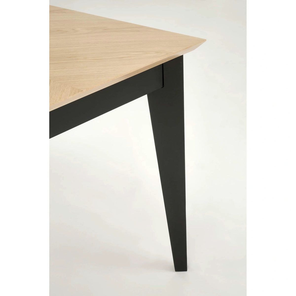 Masa extensibila EDMONDO, stejar/negru, PAL laminat/furnir, 160/240x90x75 cm