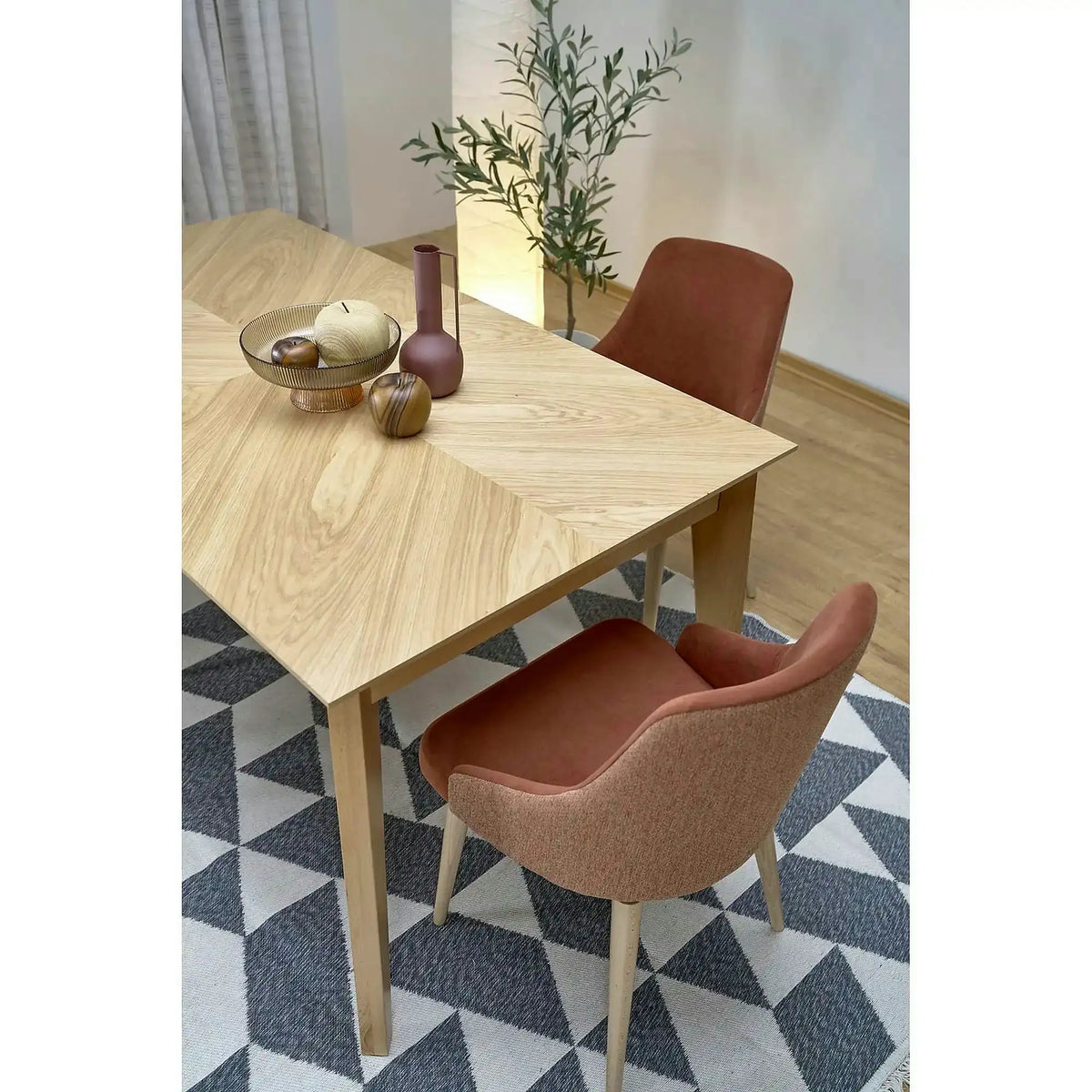 Masa extensibila EDMONDO, stejar, PAL laminat/furnir, 160/240x90x75 cm