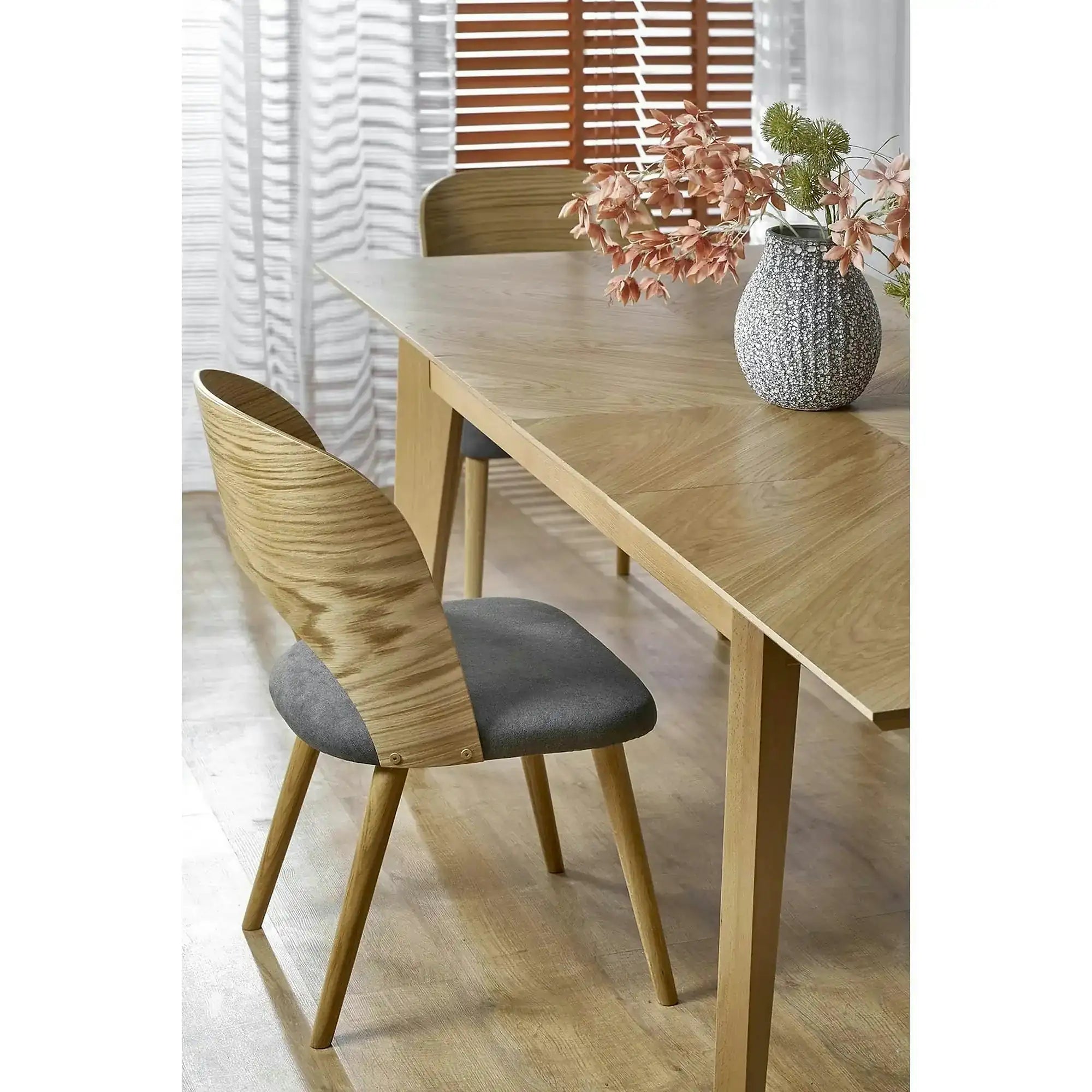 Masa extensibila EDMONDO, stejar, PAL laminat/furnir, 160/240x90x75 cm