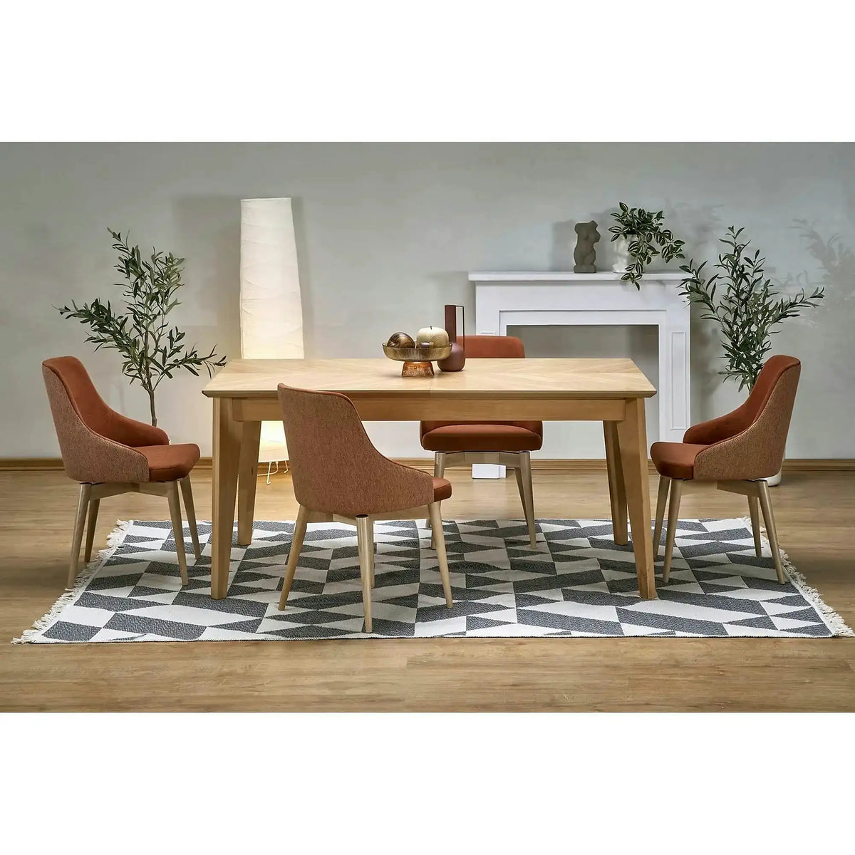 Masa extensibila EDMONDO, stejar, PAL laminat/furnir, 160/240x90x75 cm