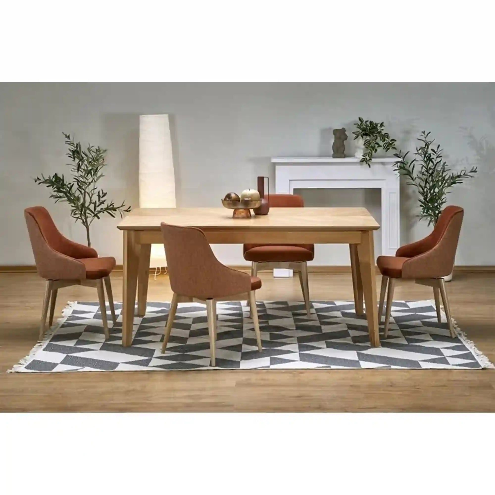 Masa extensibila EDMONDO, stejar, PAL laminat/furnir, 160/240x90x75 cm