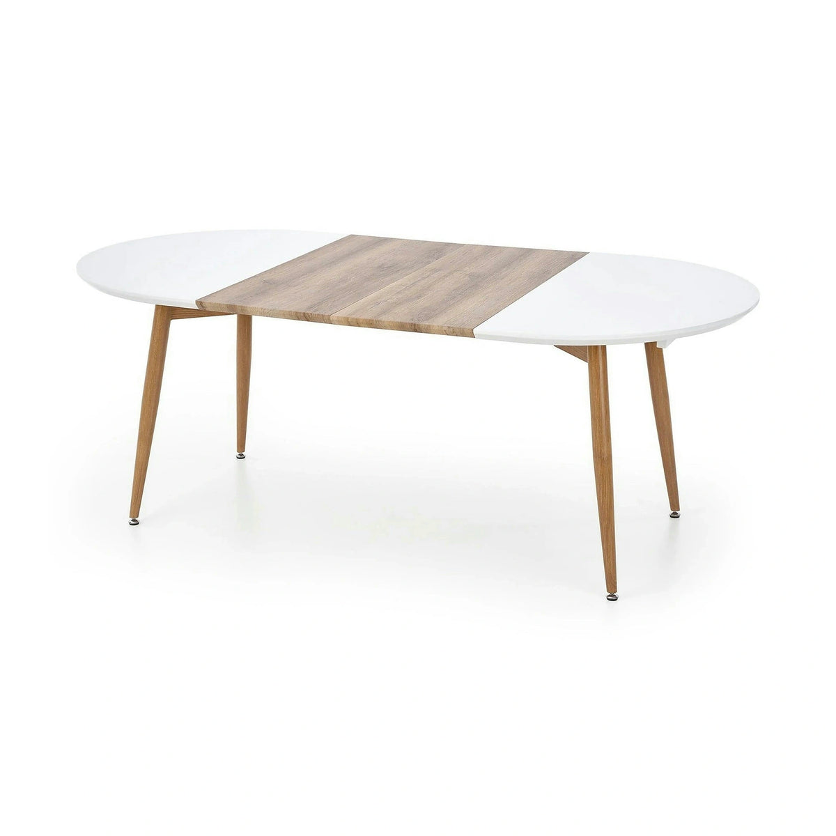 Masa extensibila EDWARD, alb/stejar miere, 120/200x100x75 cm
