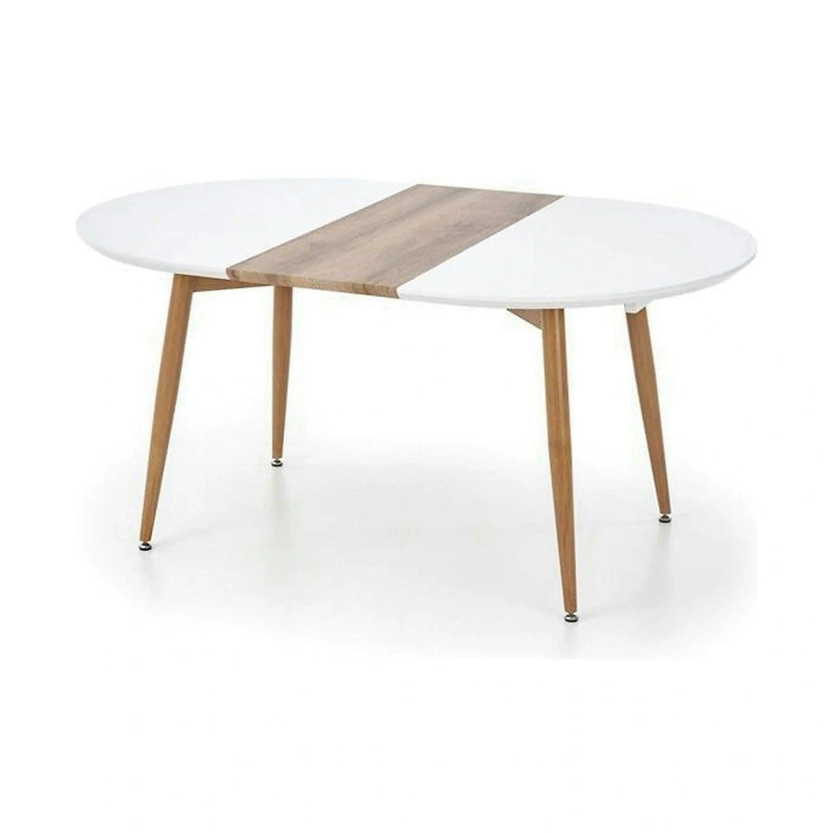 Masa extensibila EDWARD, alb/stejar miere, 120/200x100x75 cm