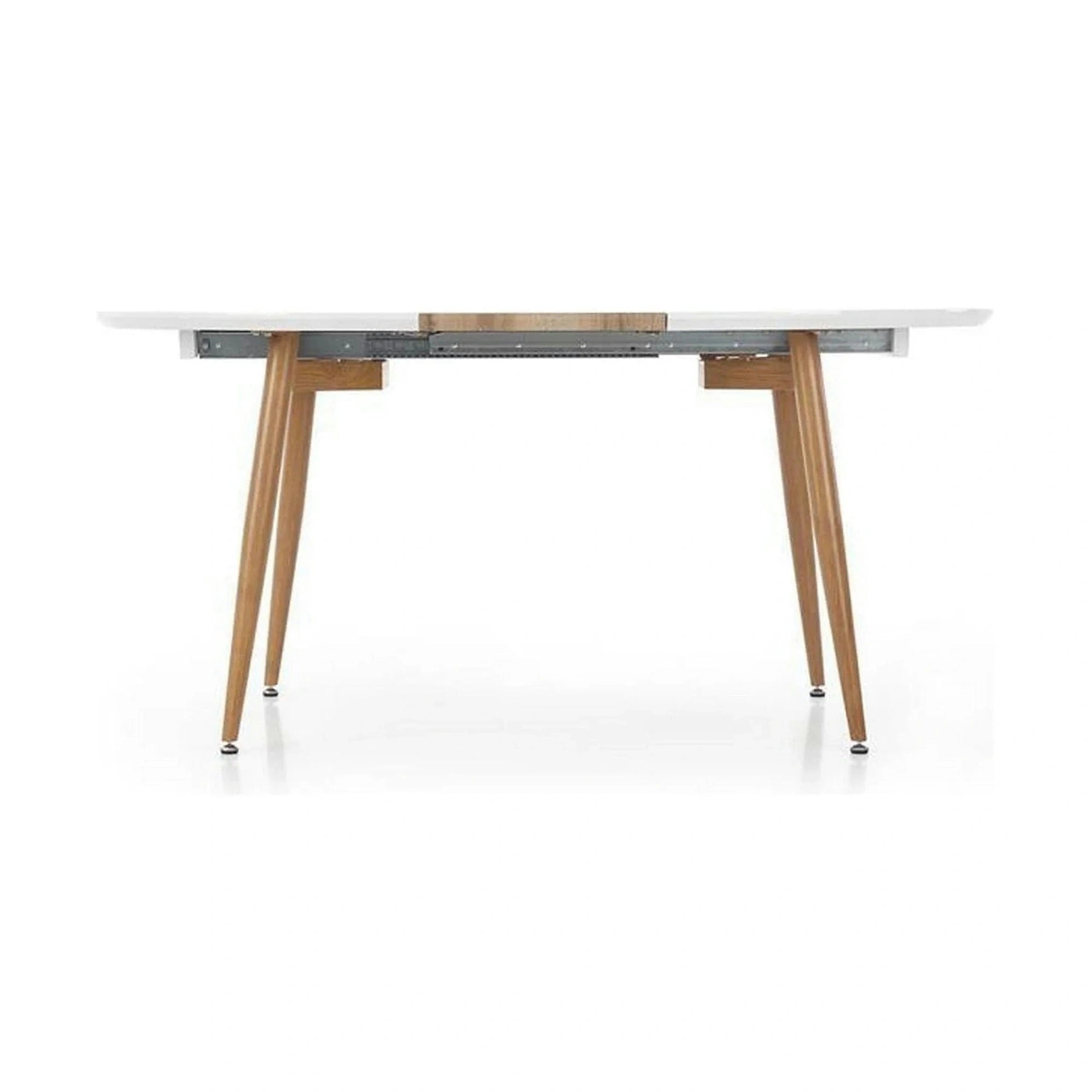 Masa extensibila EDWARD, alb/stejar miere, 120/200x100x75 cm