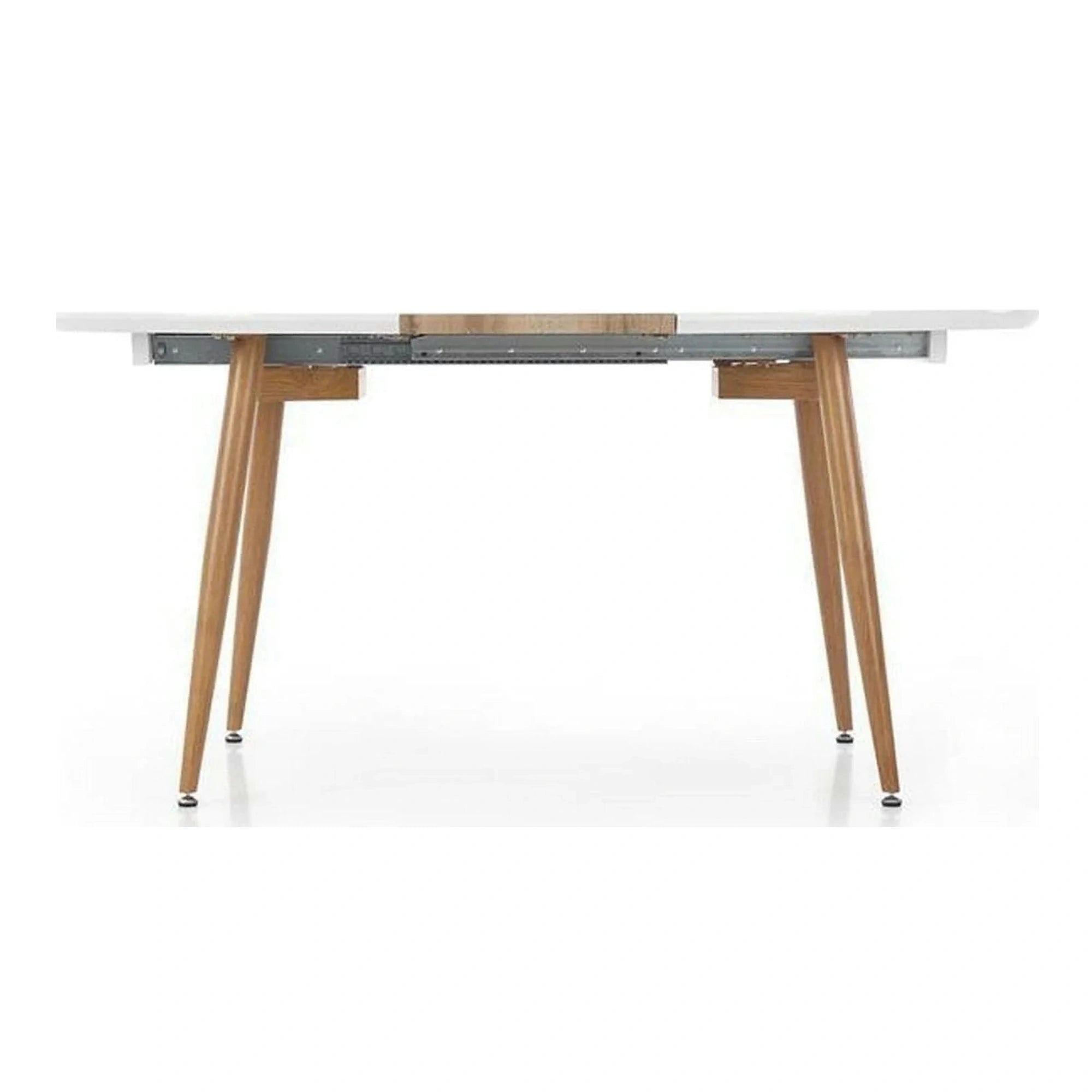 Masa extensibila EDWARD, alb/stejar miere, 120/200x100x75 cm