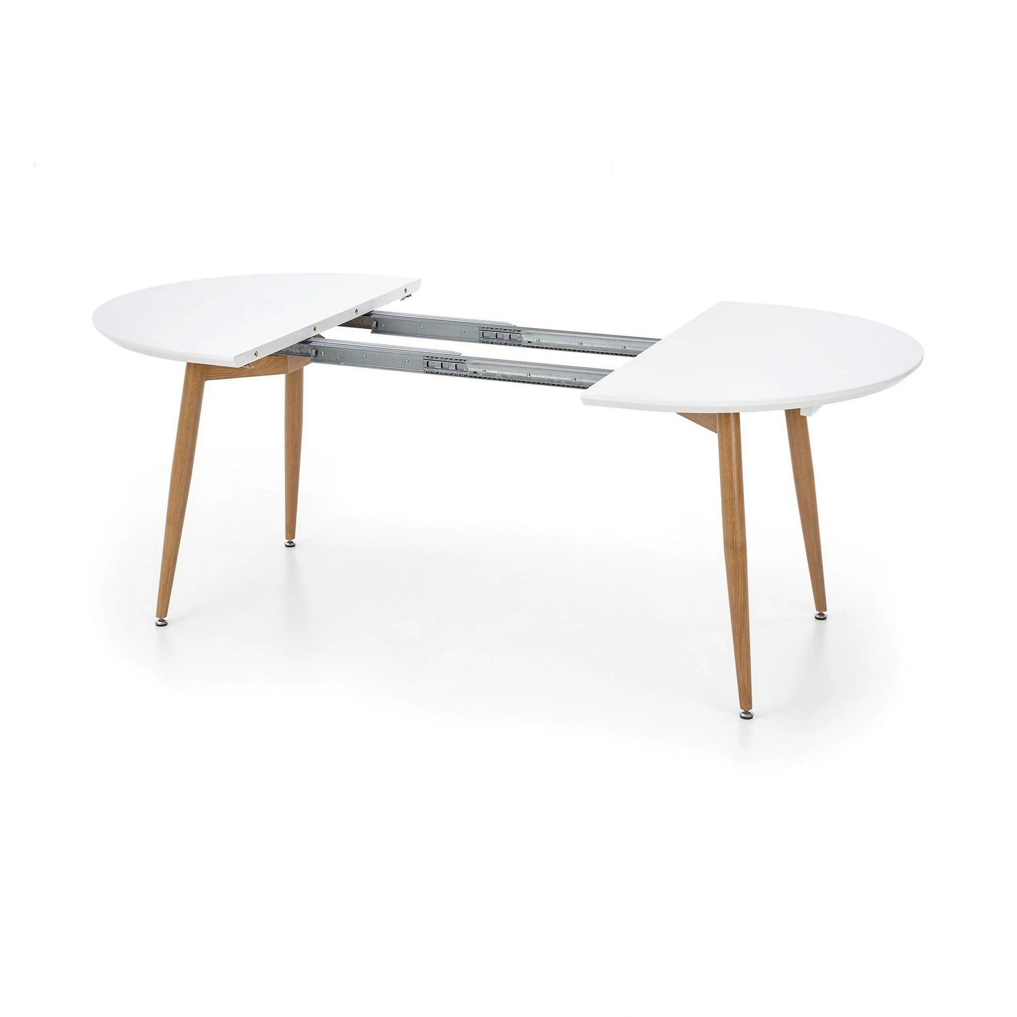 Masa extensibila EDWARD, alb/stejar miere, 120/200x100x75 cm