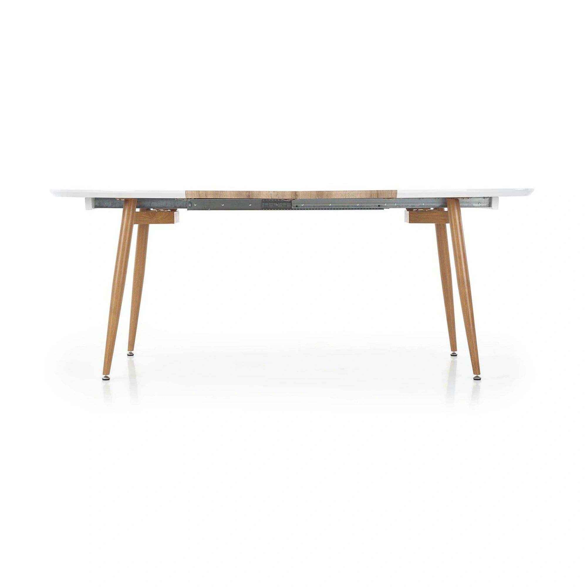 Masa extensibila EDWARD, alb/stejar miere, 120/200x100x75 cm