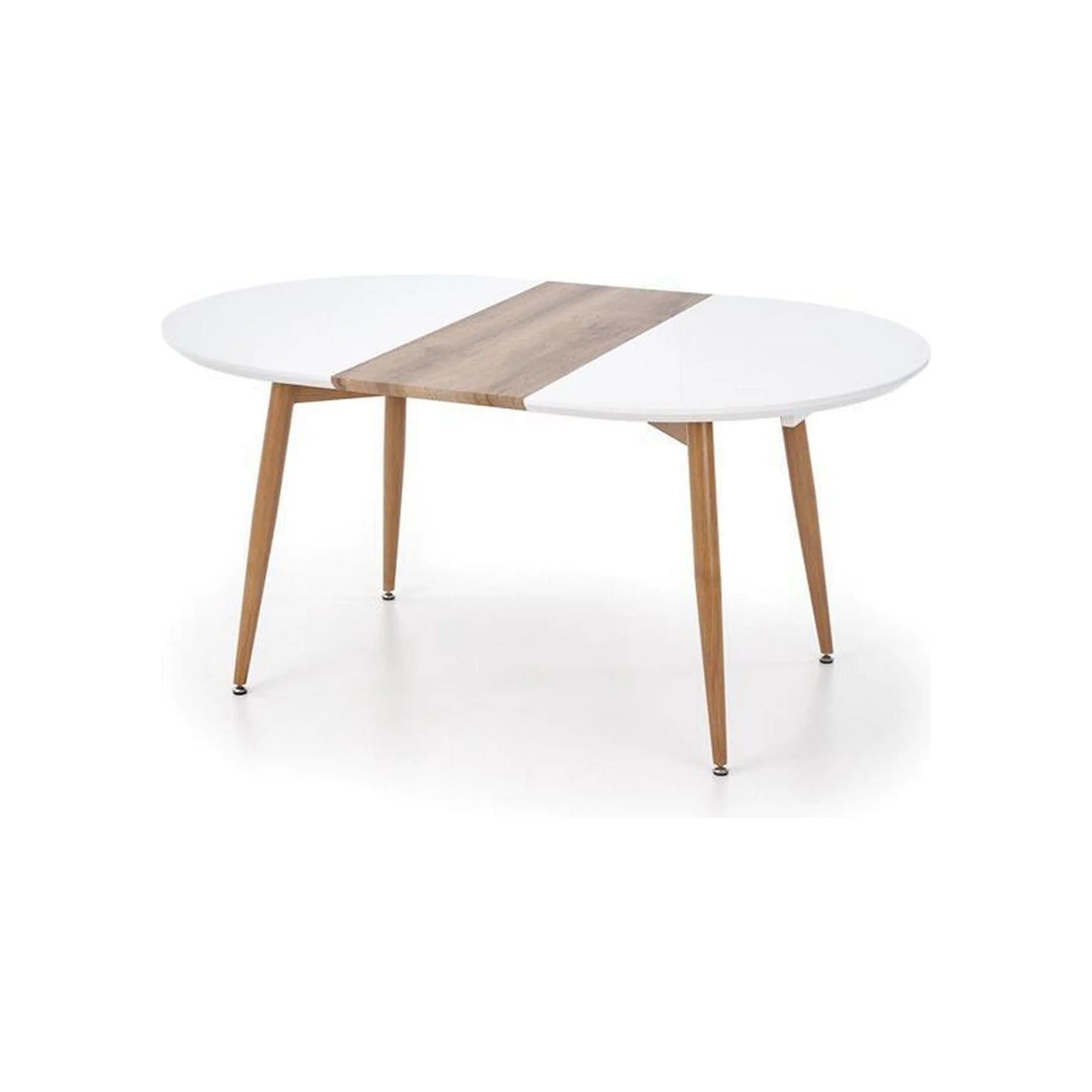 Masa extensibila EDWARD, alb/stejar miere, 120/200x100x75 cm