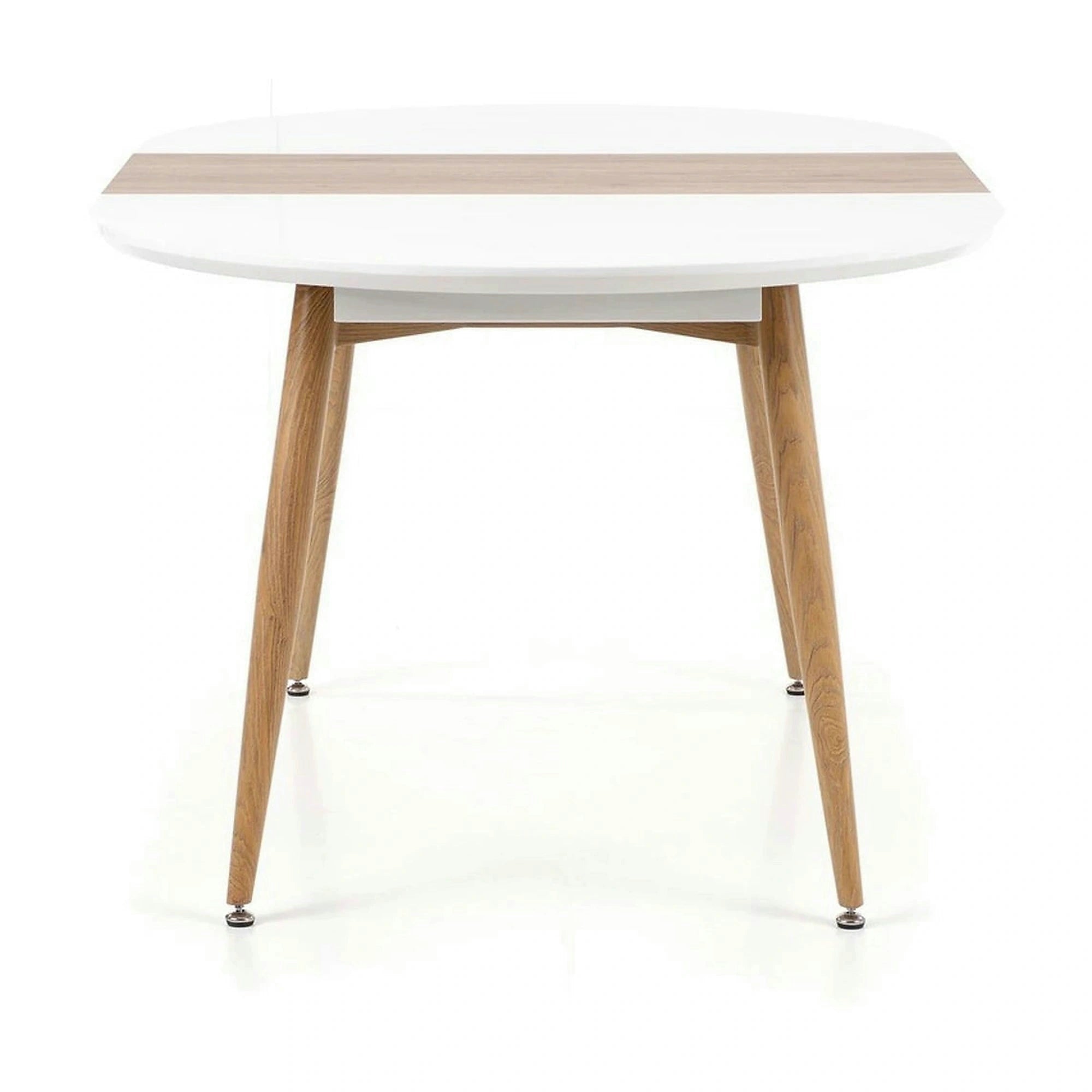 Masa extensibila EDWARD, alb/stejar San Remo, 120/200x100x75 cm