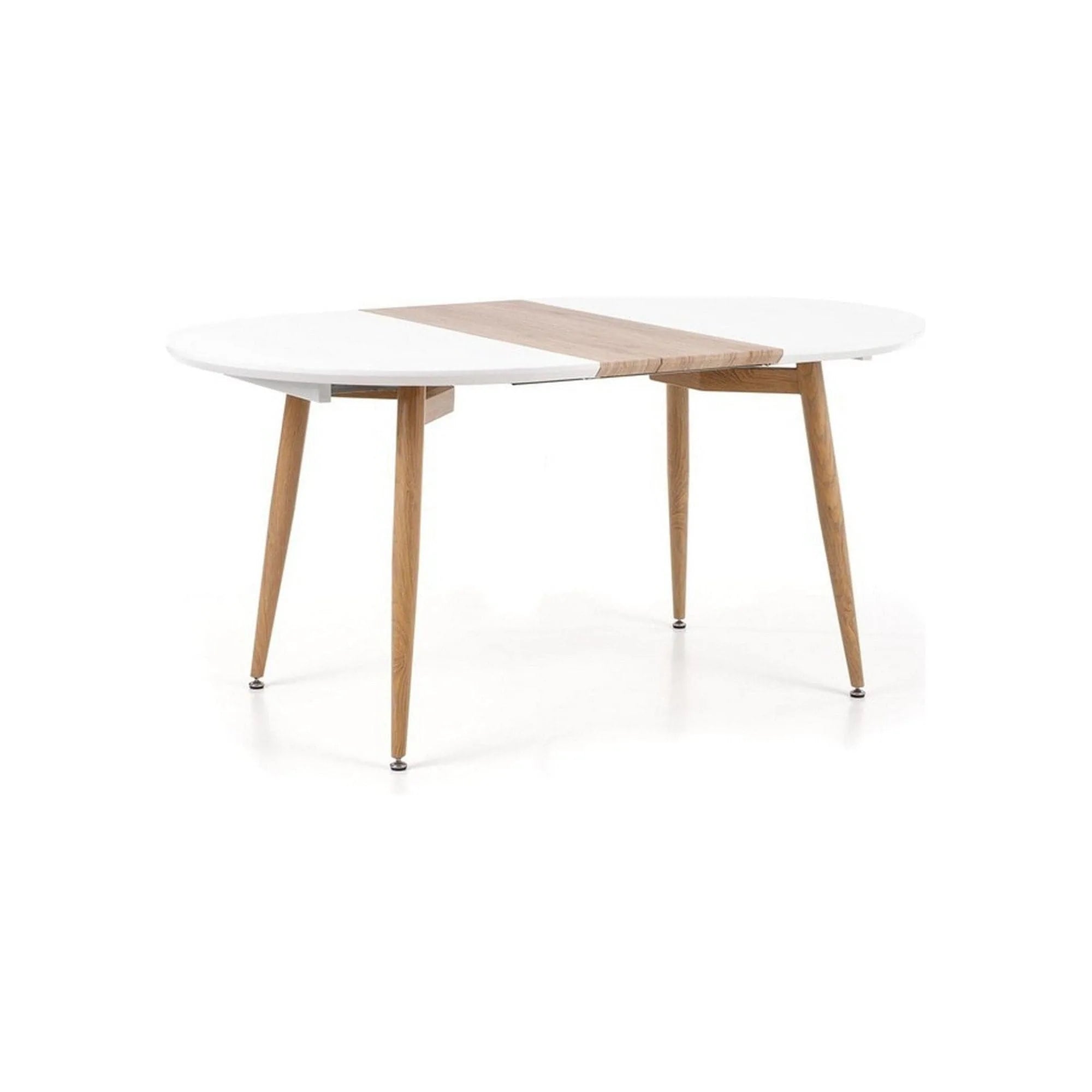 Masa extensibila EDWARD, alb/stejar San Remo, 120/200x100x75 cm