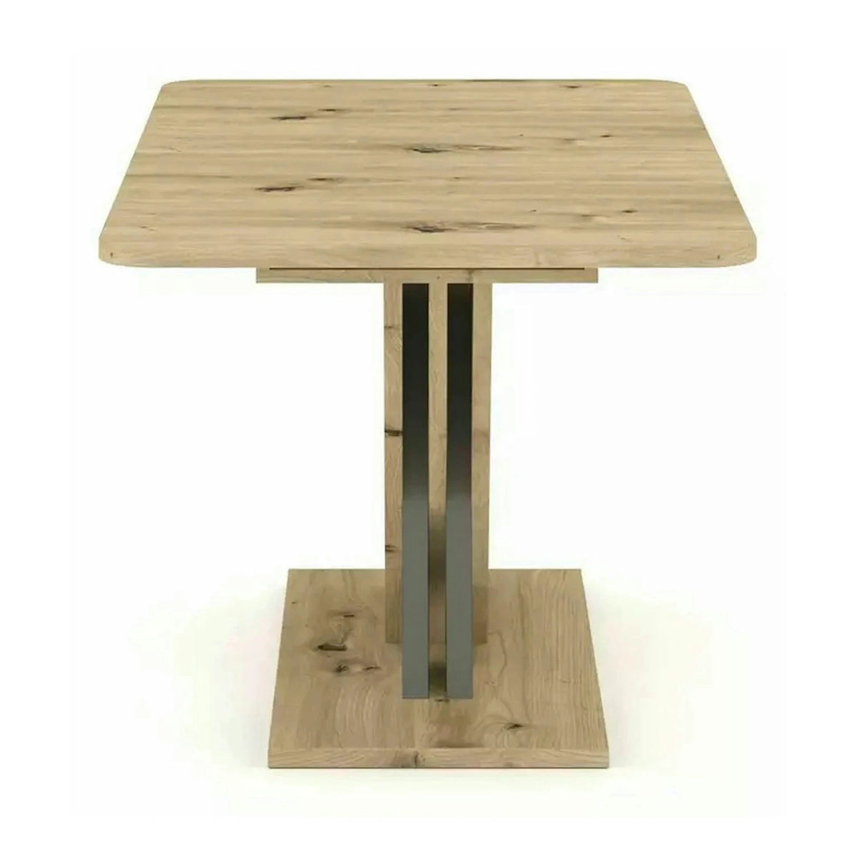 Masa extensibila EXEL, stejar artisan/gri antracit, PAL laminat, 140/180x85x76 cm