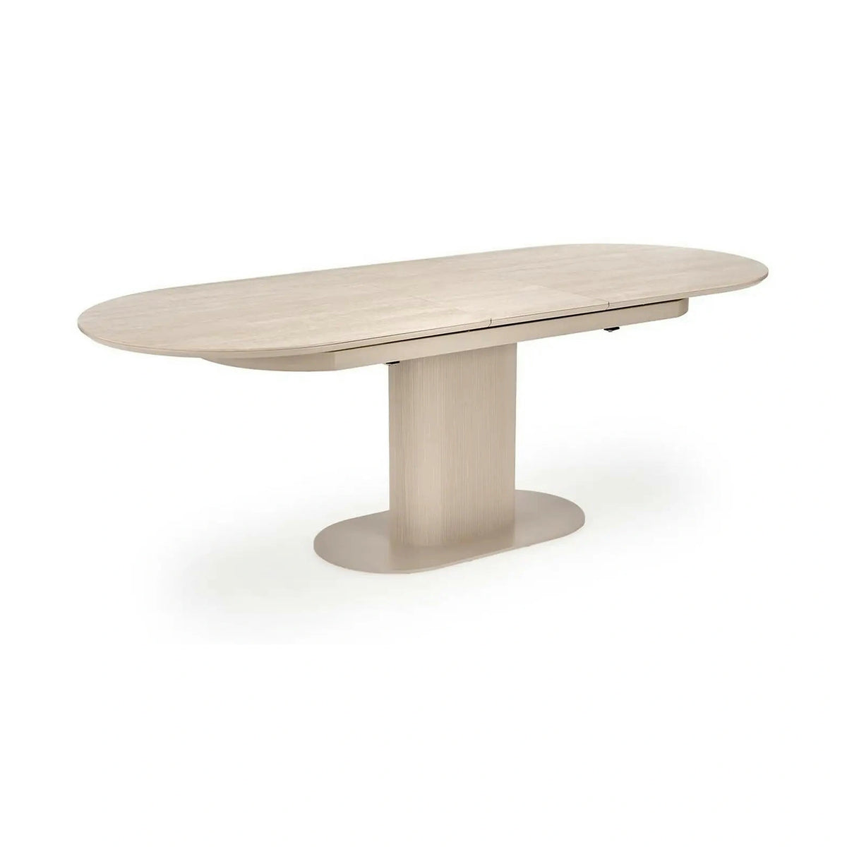 Masa extensibila FALONE, travertin/casmir, piatra sinterizata/metal, 180/220x90x76 cm