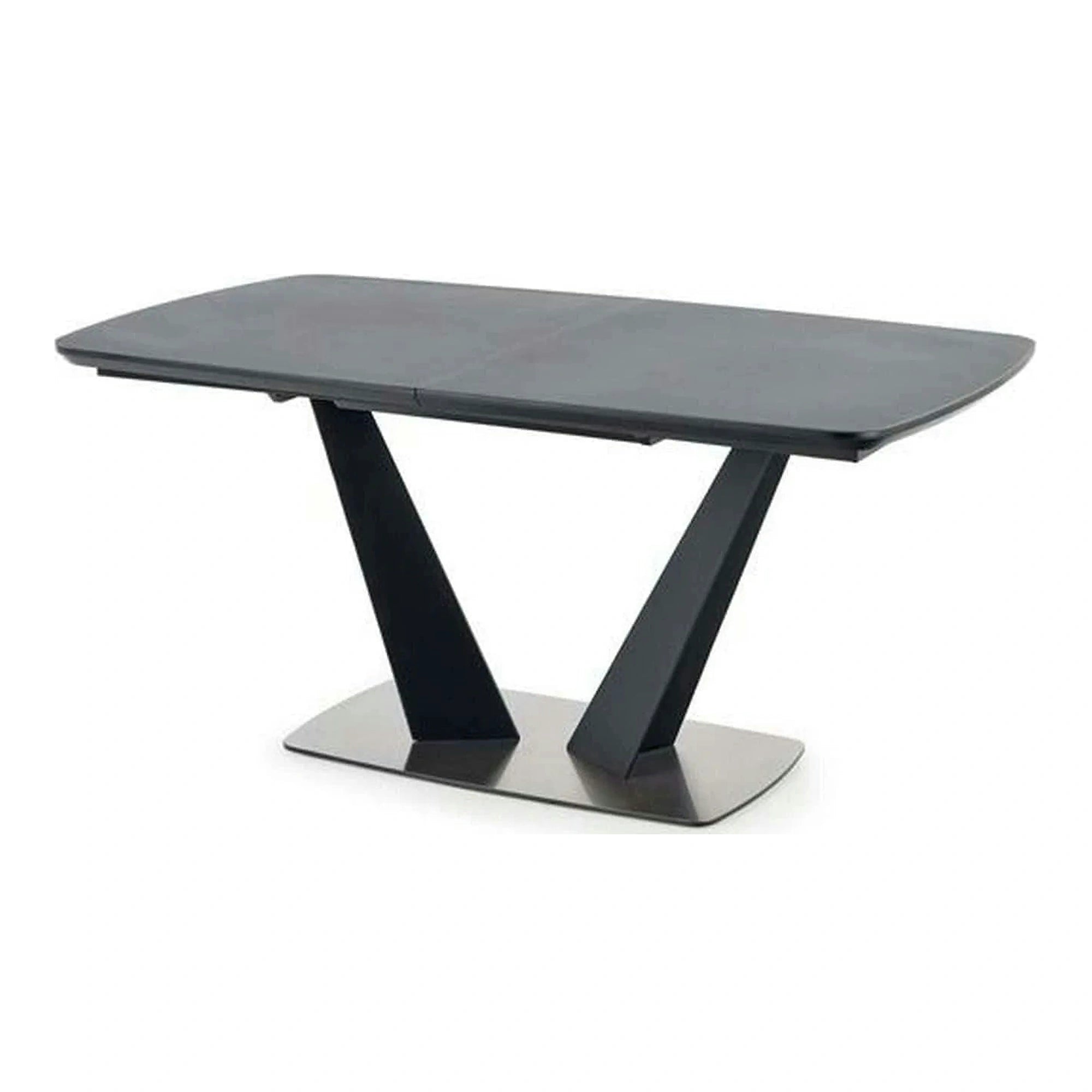 Masa extensibila Fangor, gri inchis/negru, 160-220/90/76 cm
