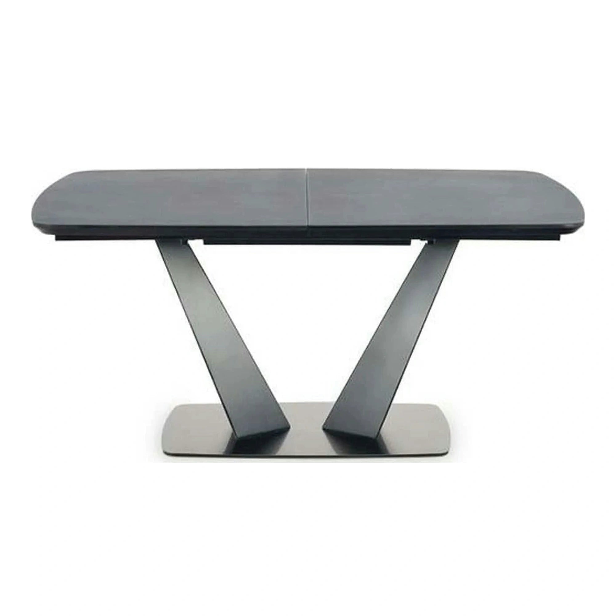 Masa extensibila Fangor, gri inchis/negru, 160-220/90/76 cm